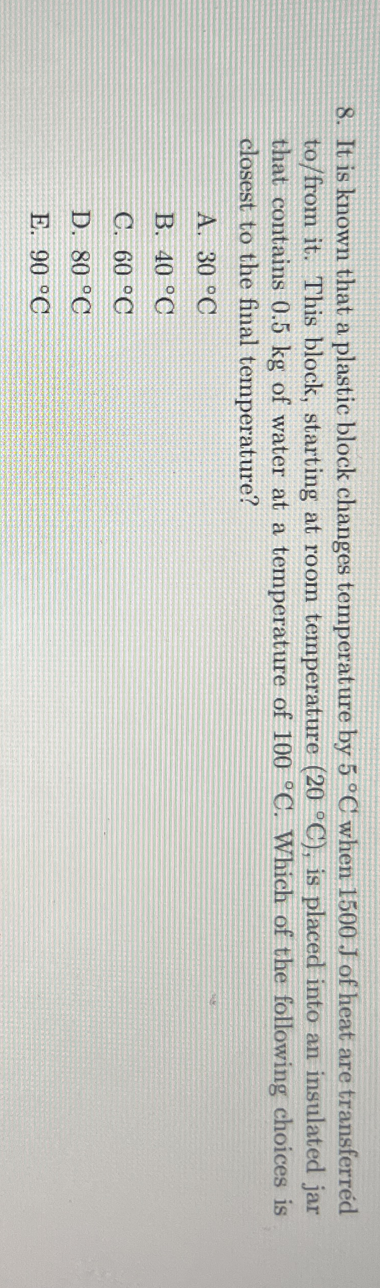 It is known that a plastic block changes