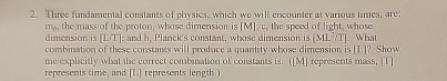 Three fundamental constants of physics, which we