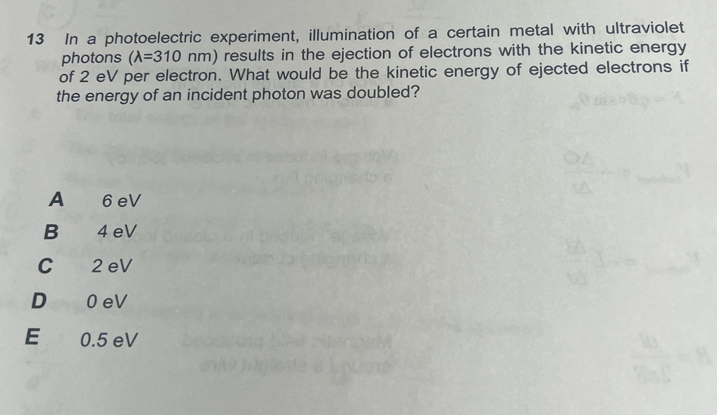 1 3 In a photoelectric experiment, illumination