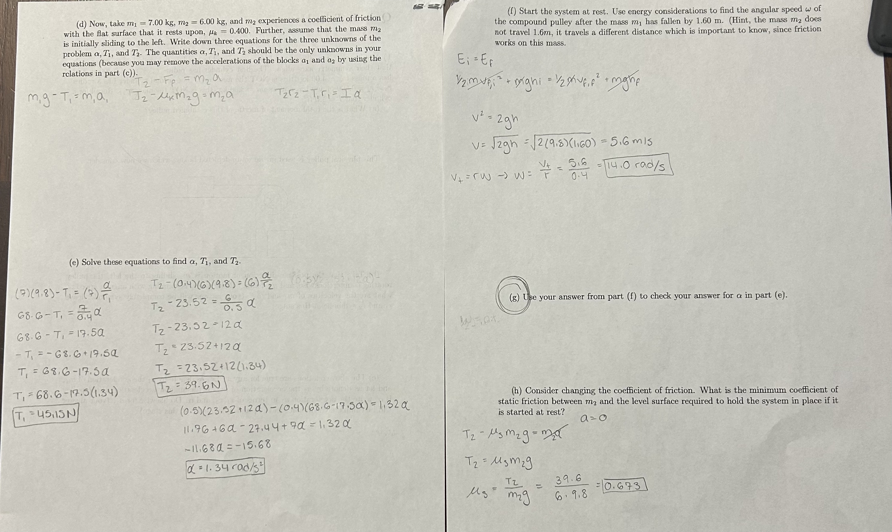 ( d ) Now, take m 1 = 7 . 0 0 k g , m 2 = 6 . 0 0