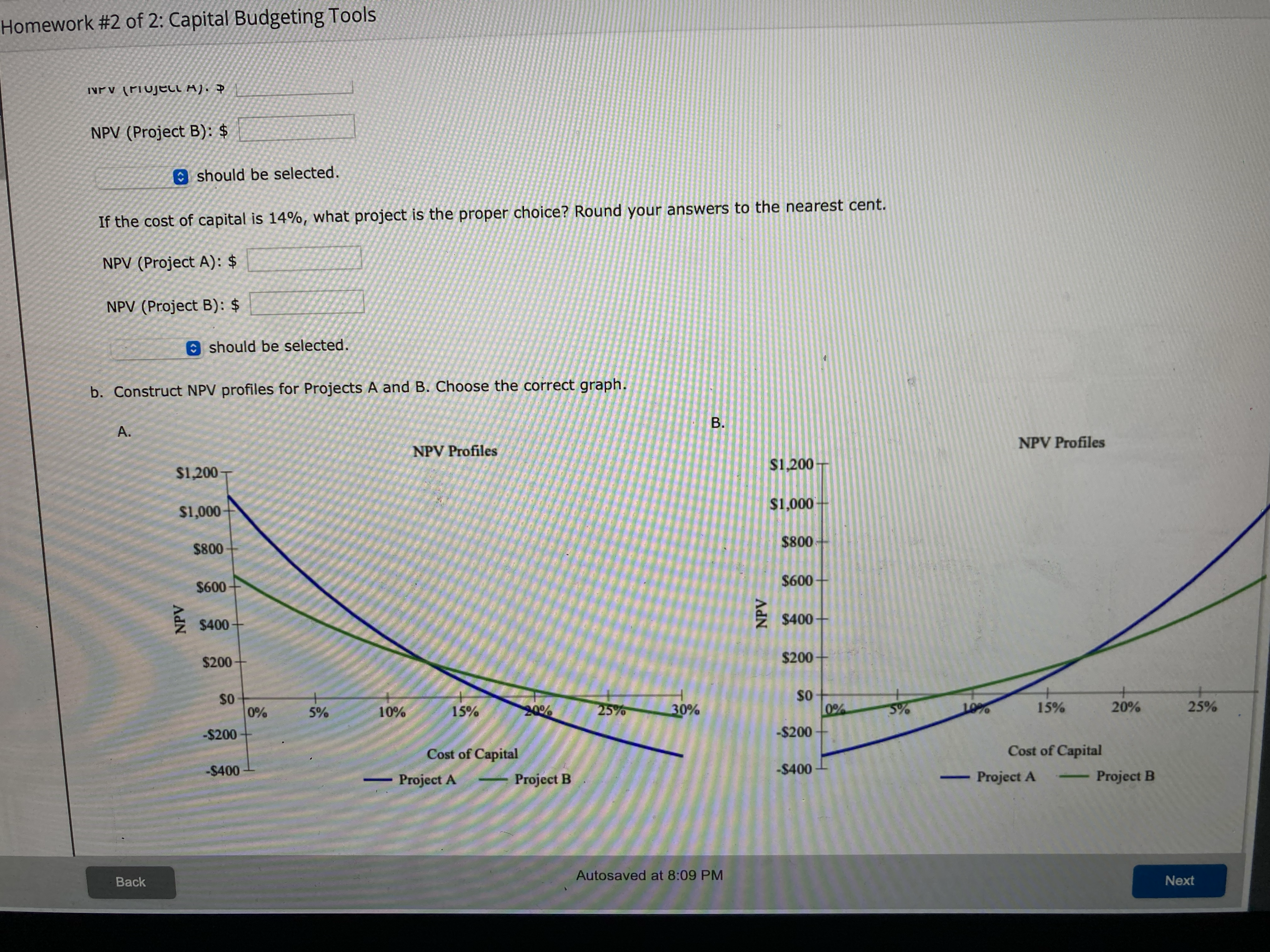 Excel Activity: Capital Budgeting Tools Start