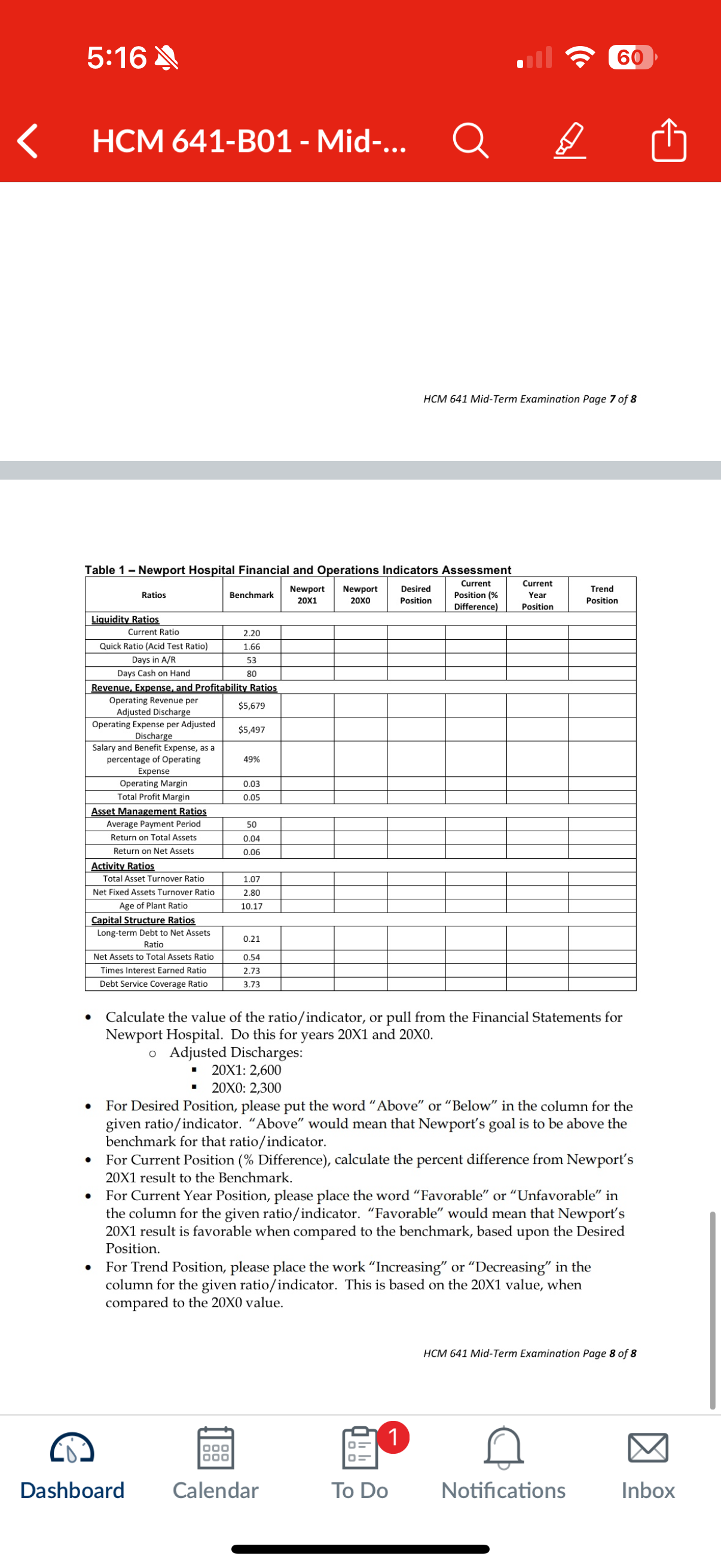 Operations Indicators (Exhibit 3) for Newport
