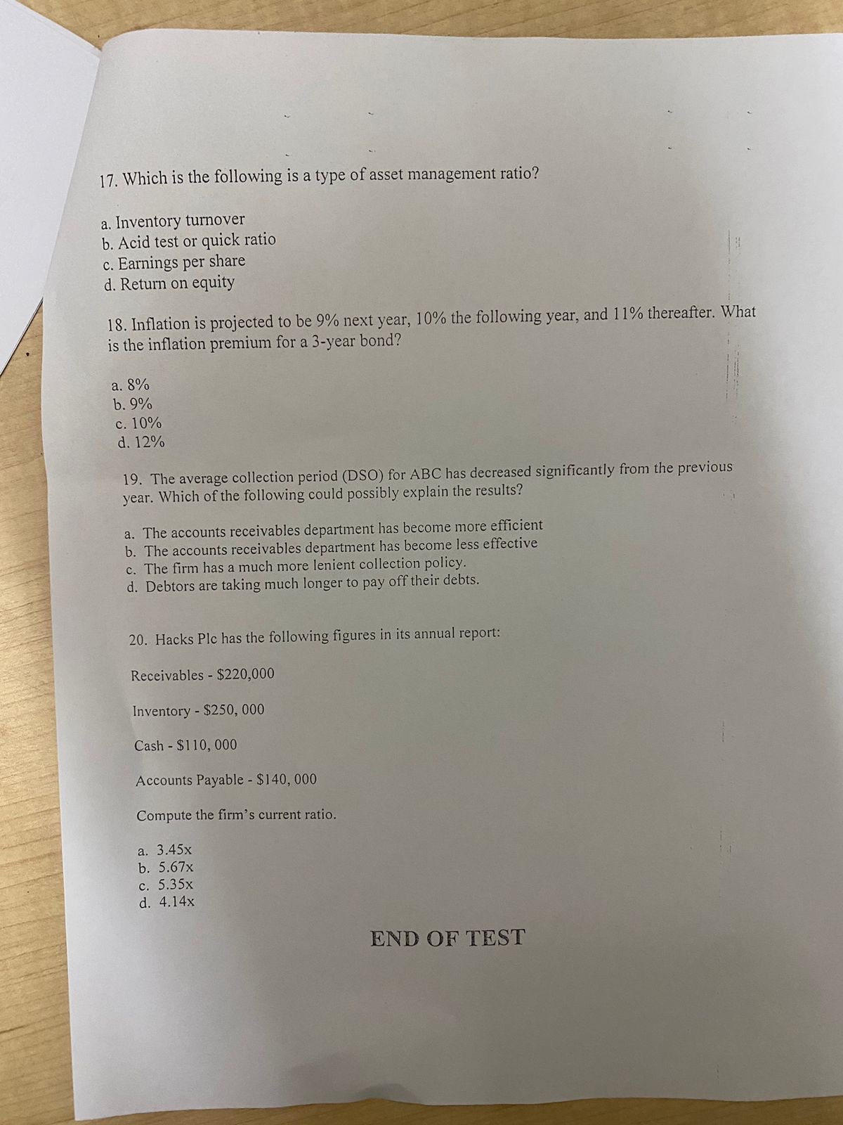 8. Which of the following is an example of an