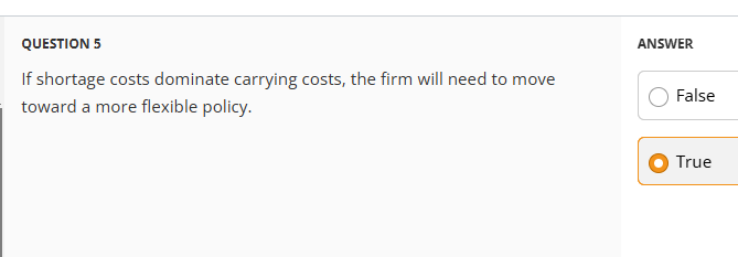 QUESTION 1 ANSWER The flexible current asset