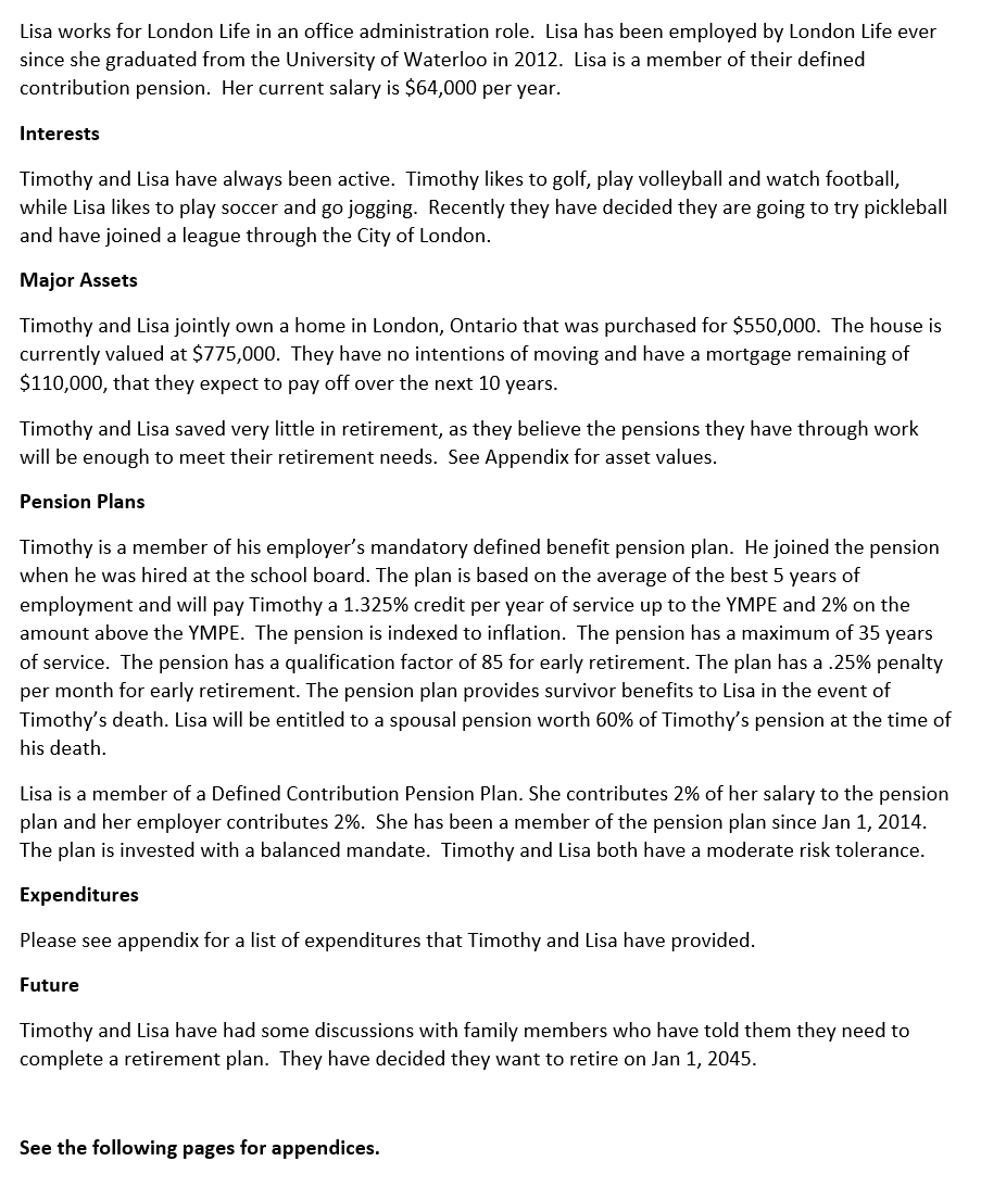 Retirement Planning Case Study Fall 2024 The