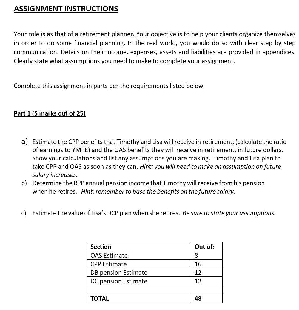 Retirement Planning Case Study Fall 2024 The