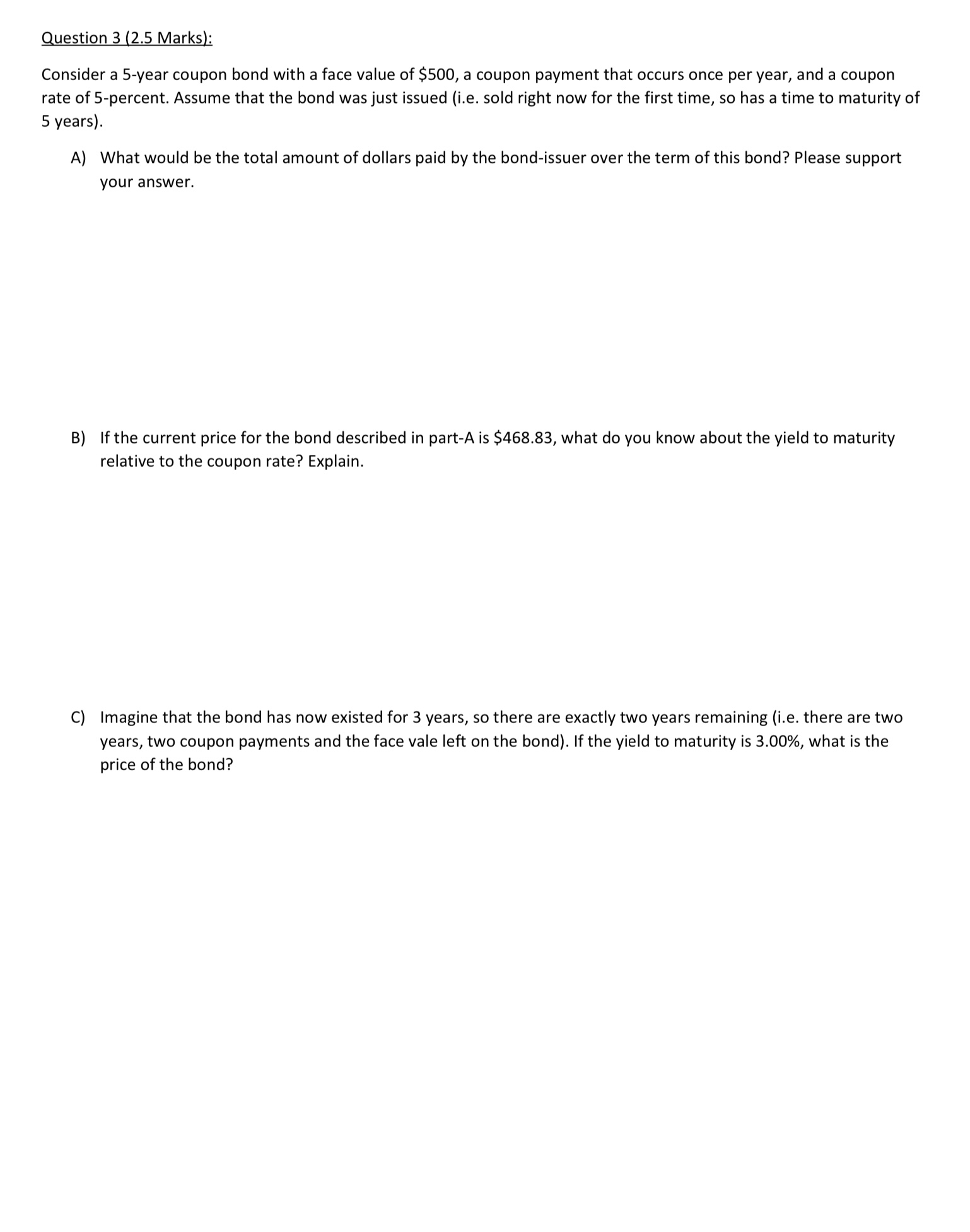 Question 1 (2.5 Marks): A) Explain the difference