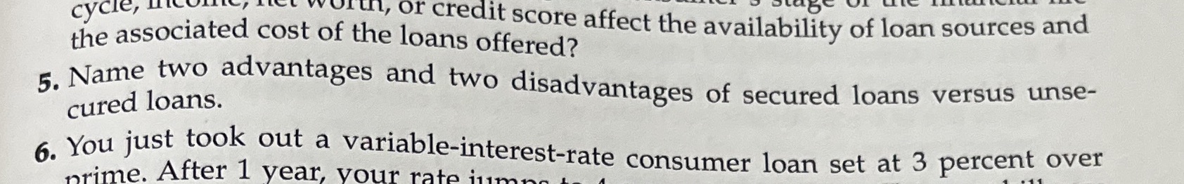 #5 cycle, it Ofli, or credit score affect the