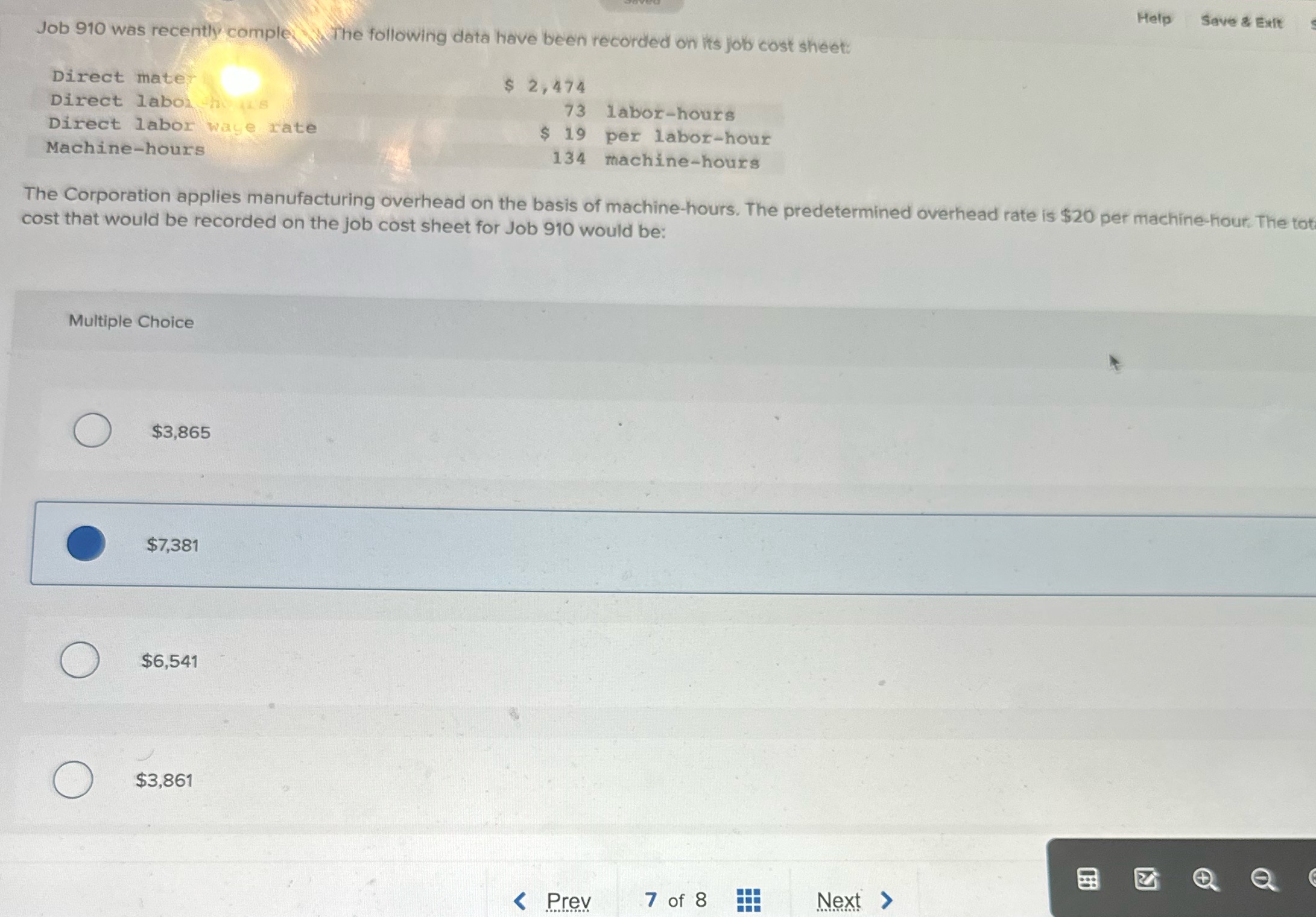 Help Save & Exit Job 910 was recently comple The