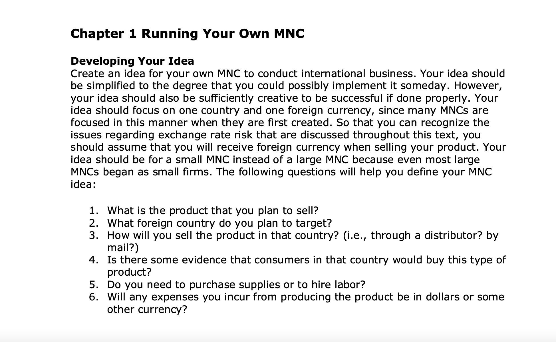 Chapter 1 Running Your Own MNC Developing Your