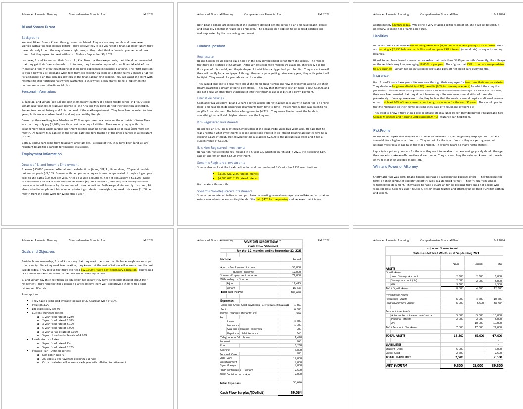 Advanced Financial Planair Composternive