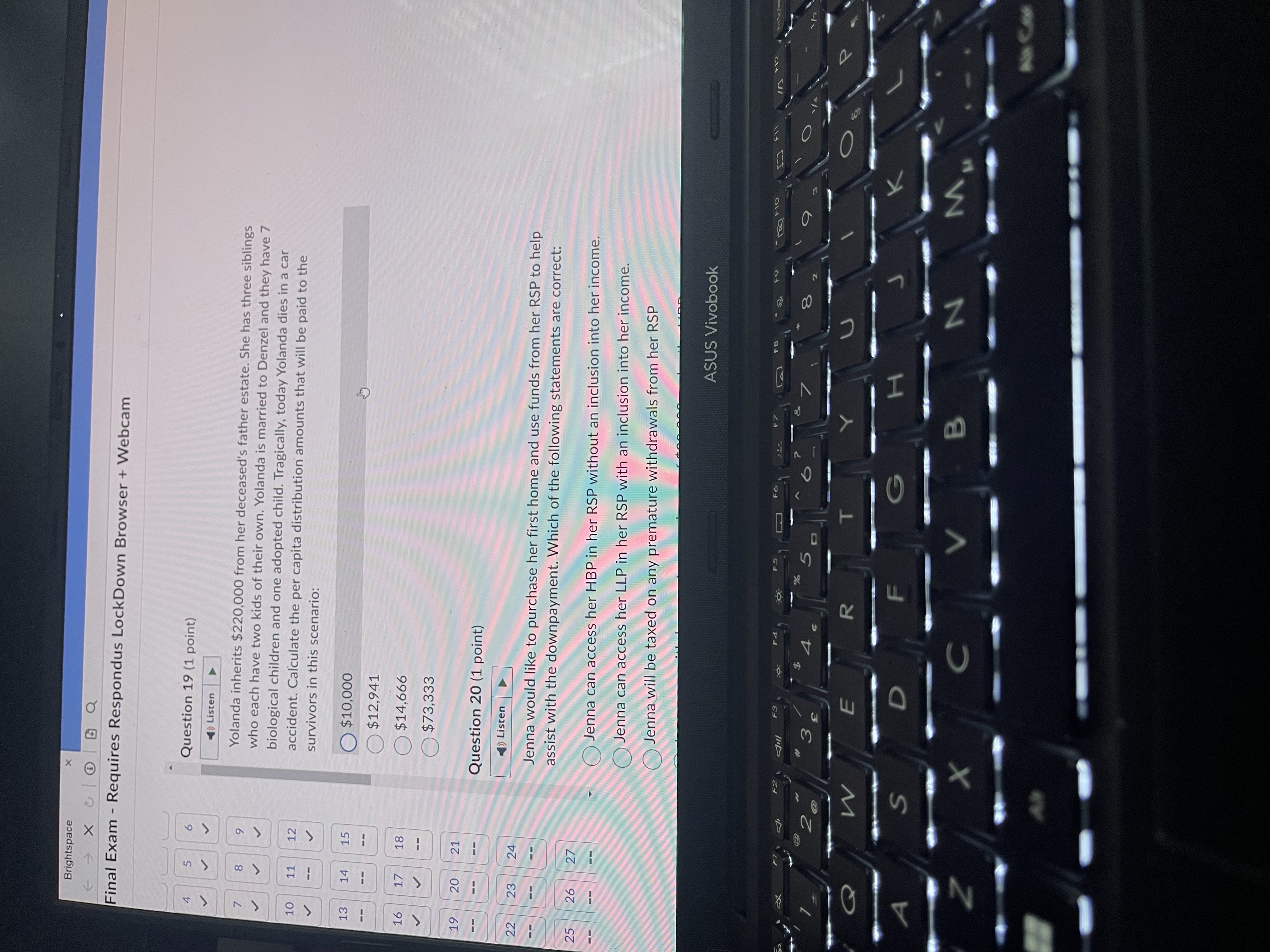 Brightspace Final Exam - Requires Respondus