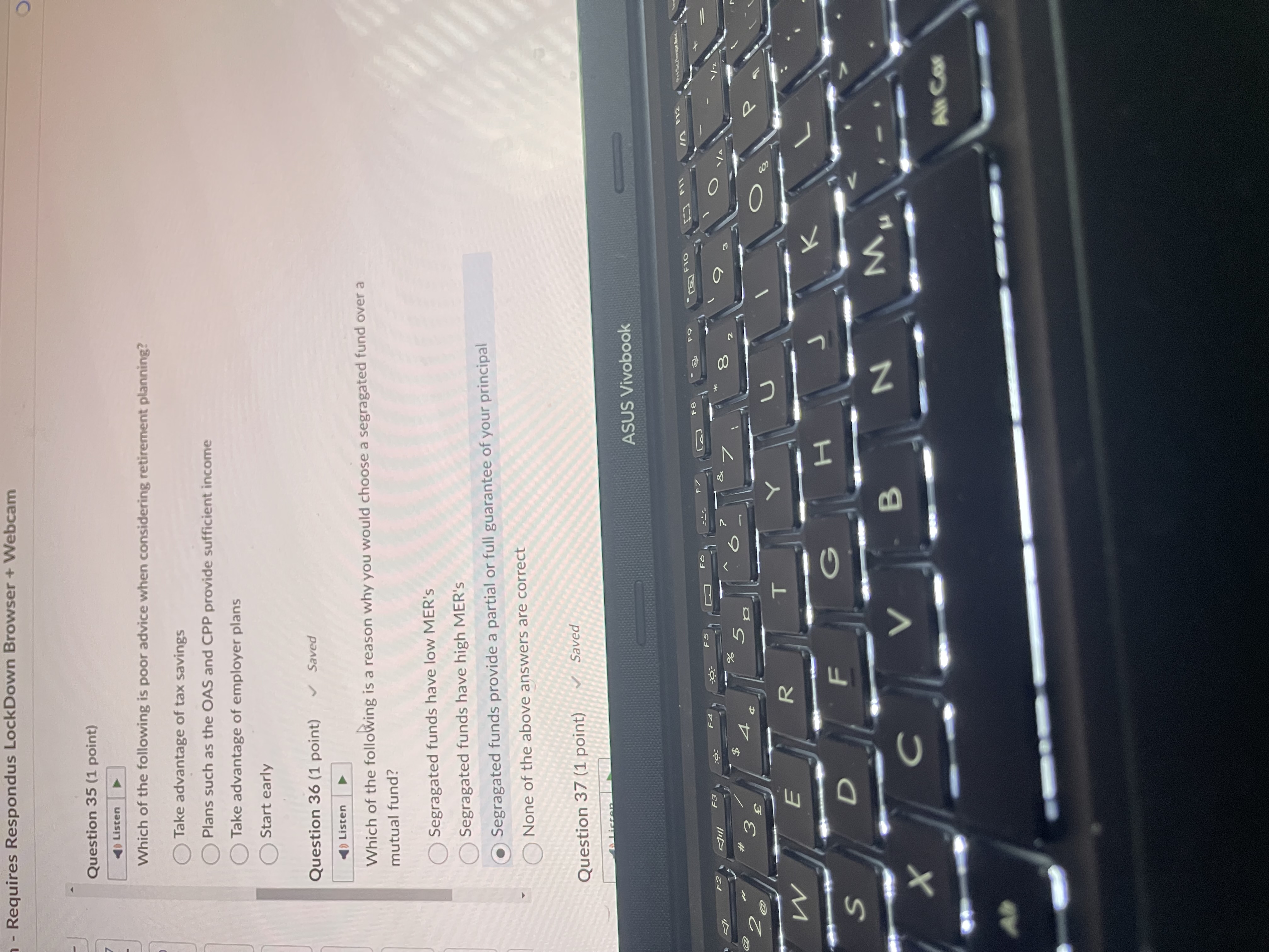 Brightspace X nal Exam - Requires Respondus