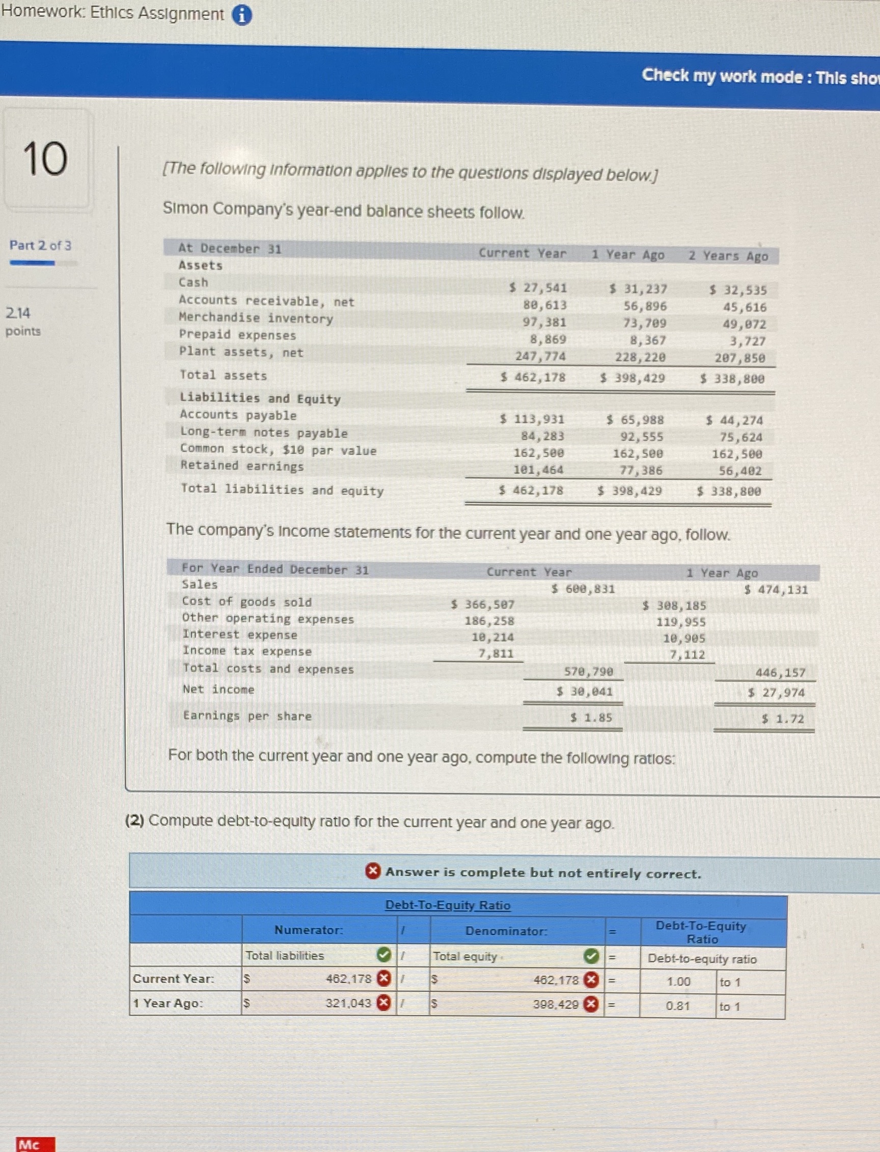 Homework: Ethics Assignment 0 Check my work mode