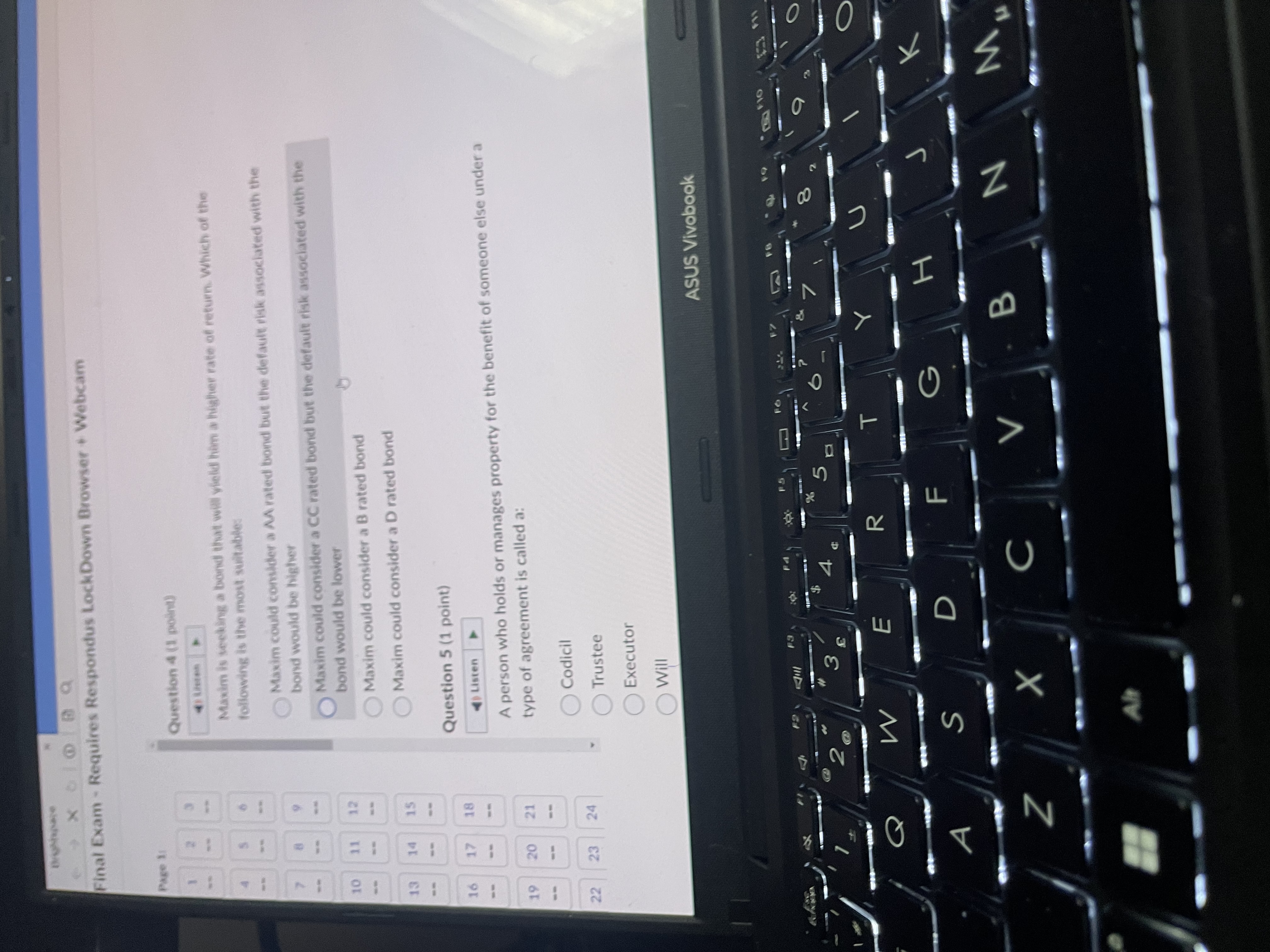 Final Exam - Requires Respondus LockDown Browser