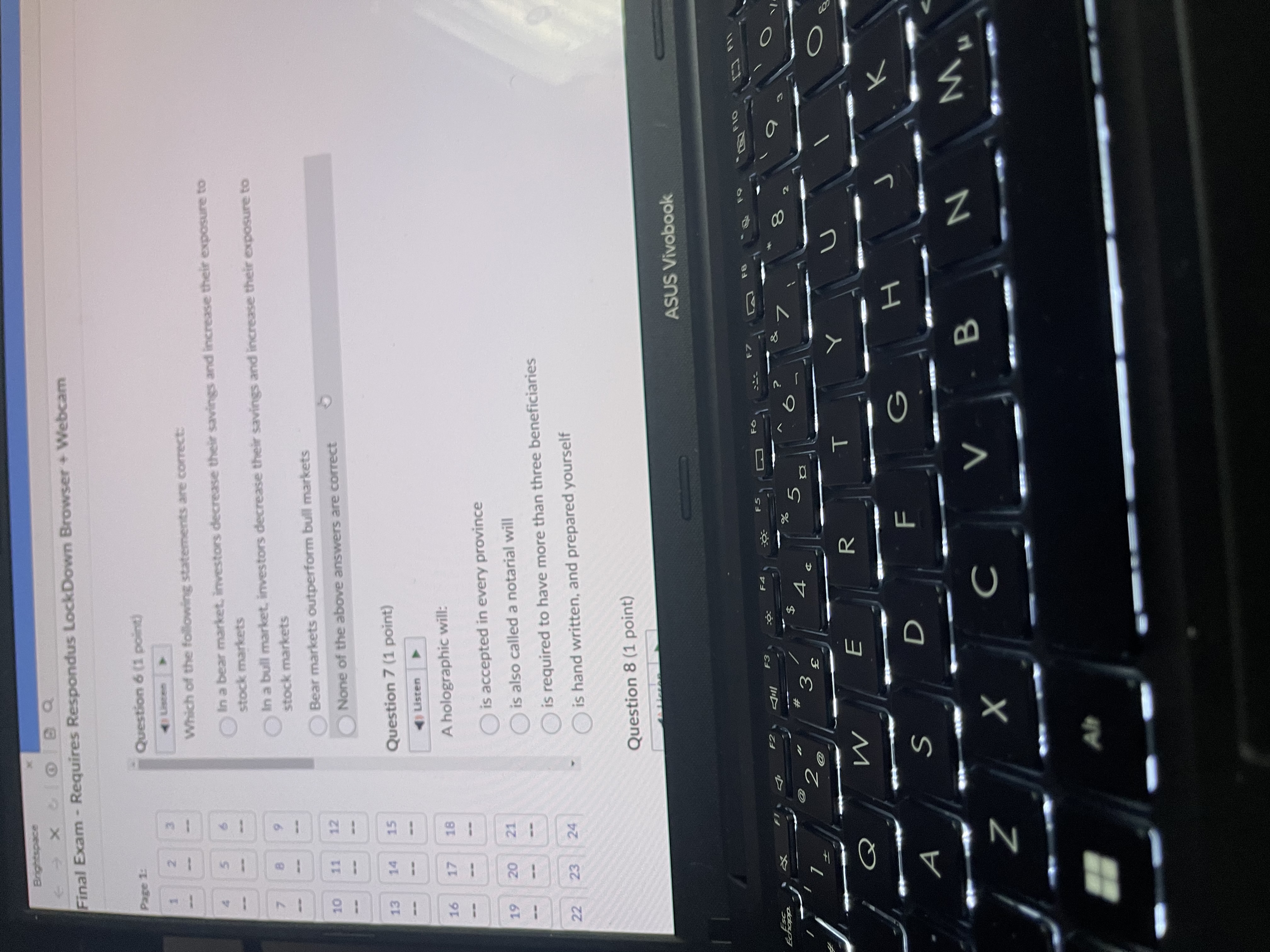 Final Exam - Requires Respondus LockDown Browser