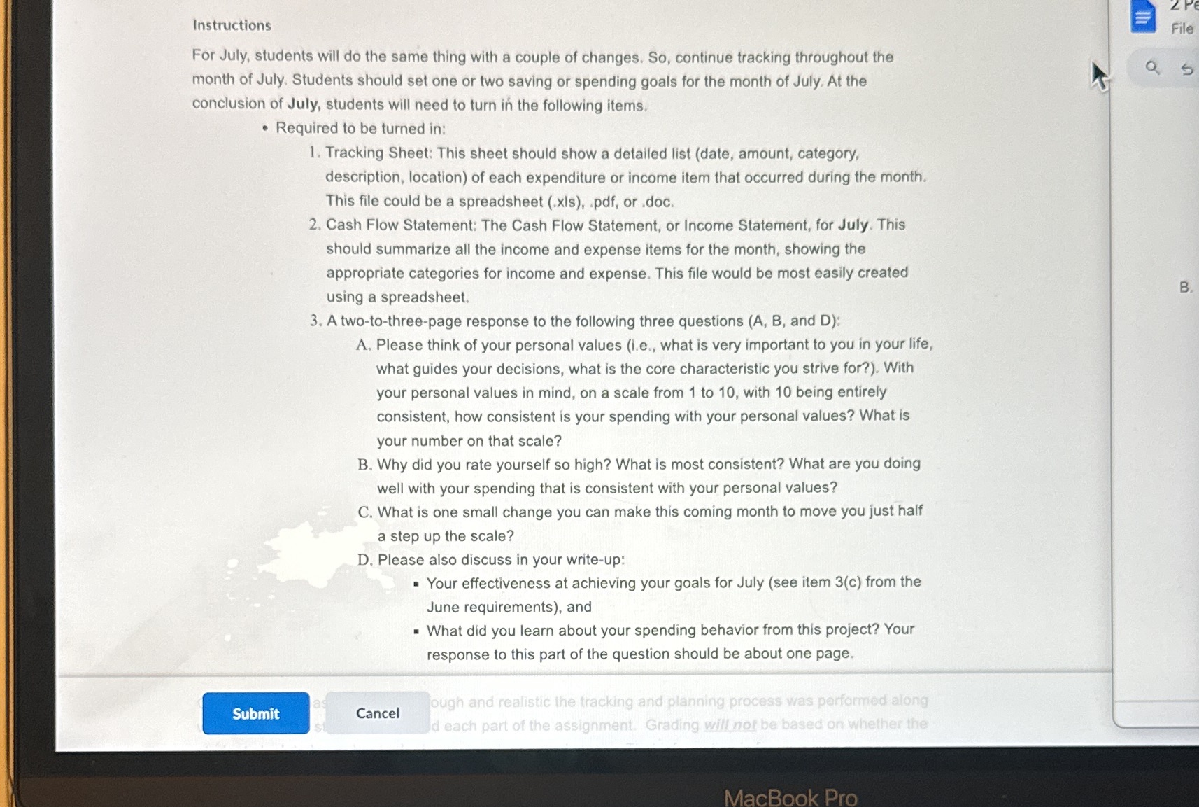 Is the difference column right? Is it asking for