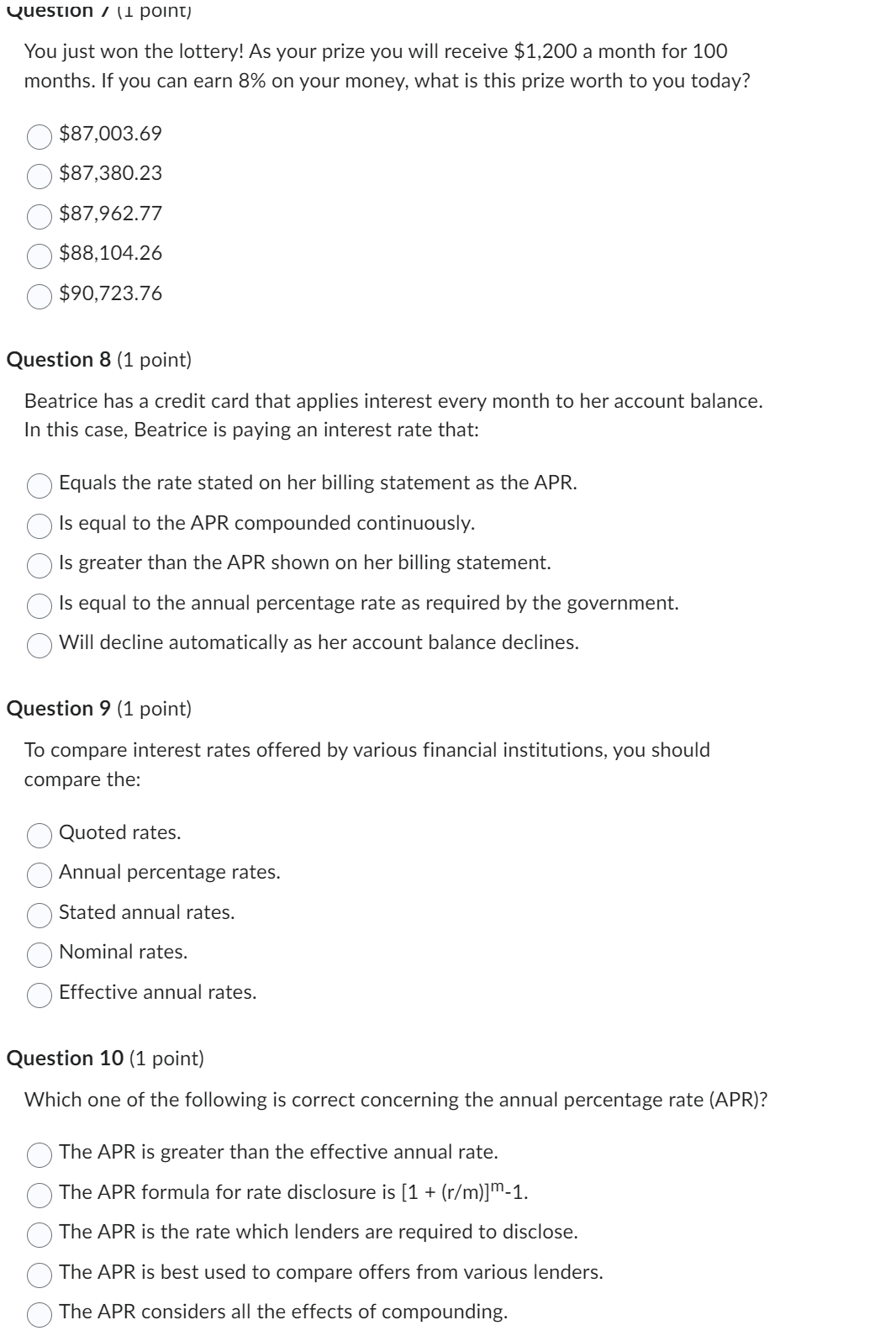 Question 1 (1 point) Saved What is the total