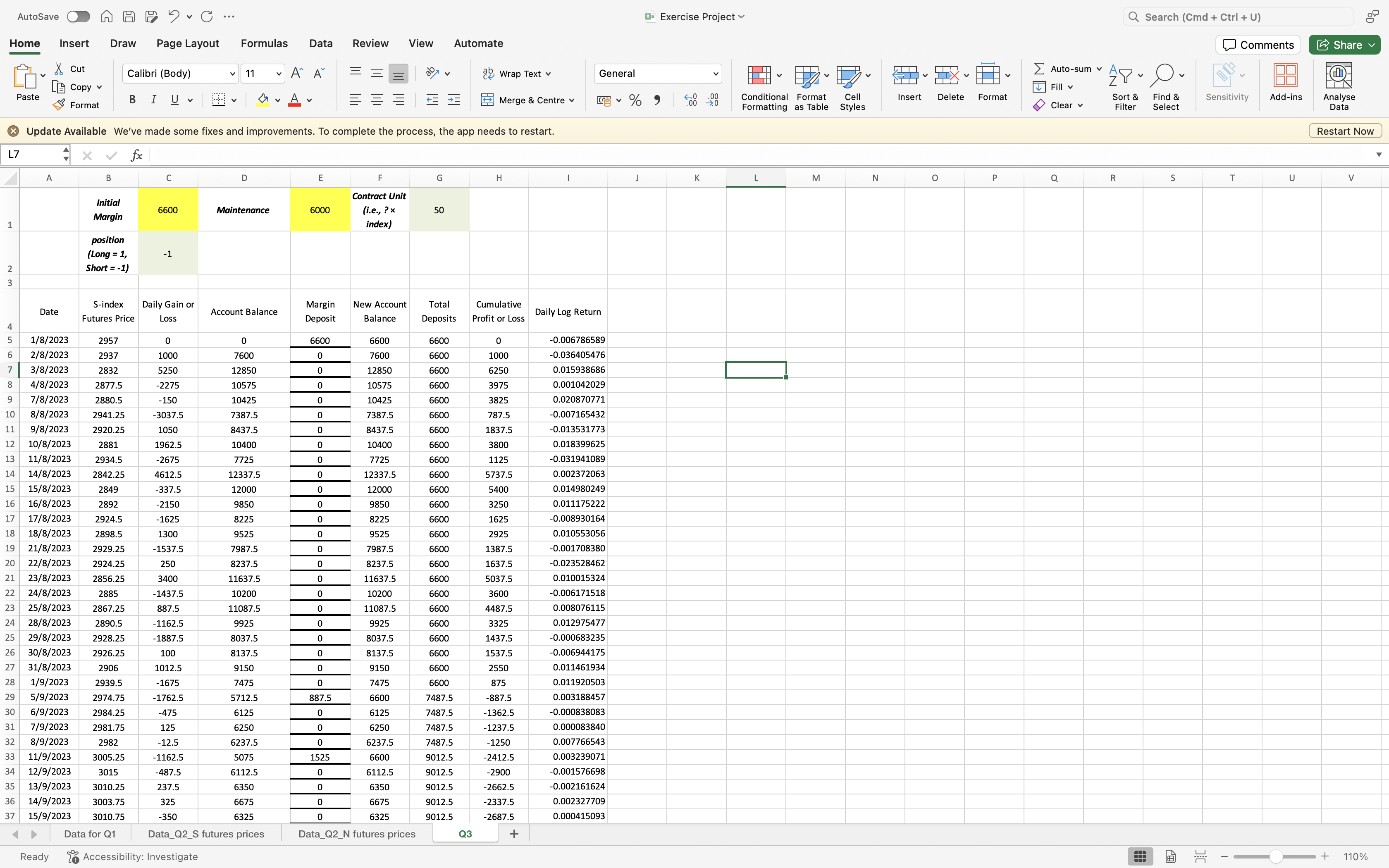 AutoSave O W A G 7 . C ... Exercise Project Q