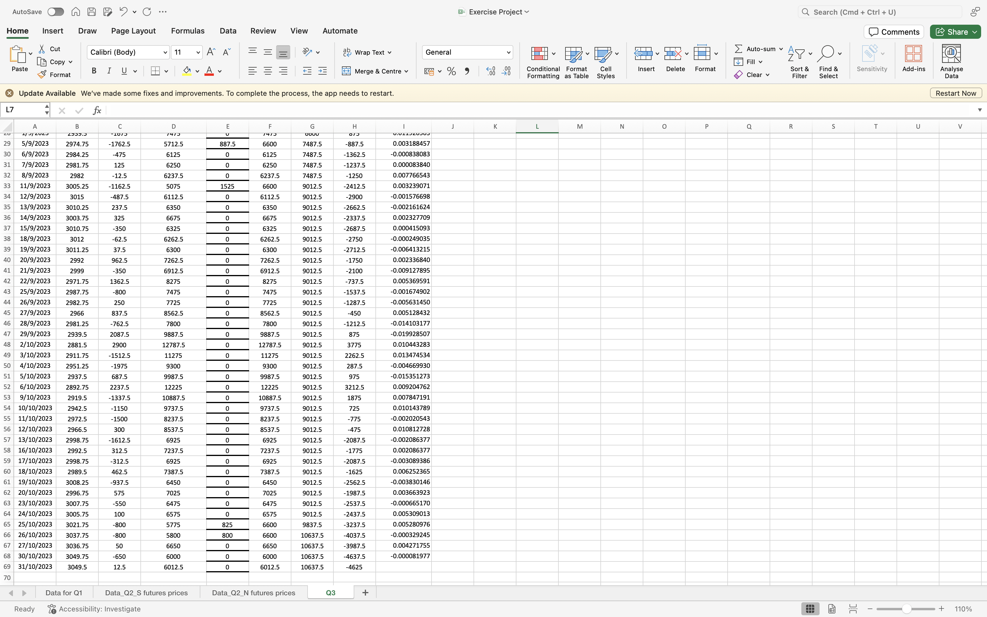 AutoSave O W A G 7 . C ... Exercise Project Q