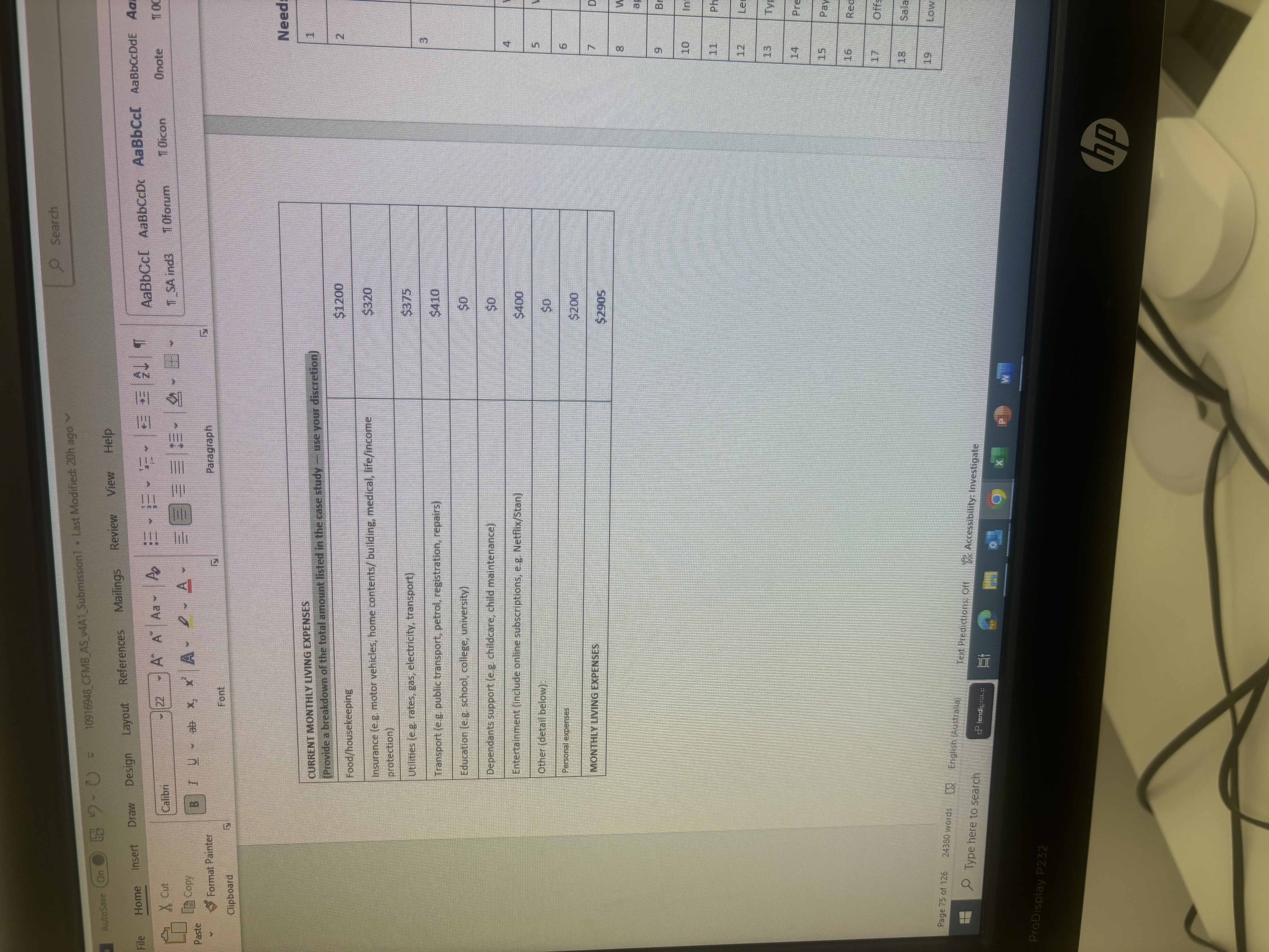 Role play please help see below information