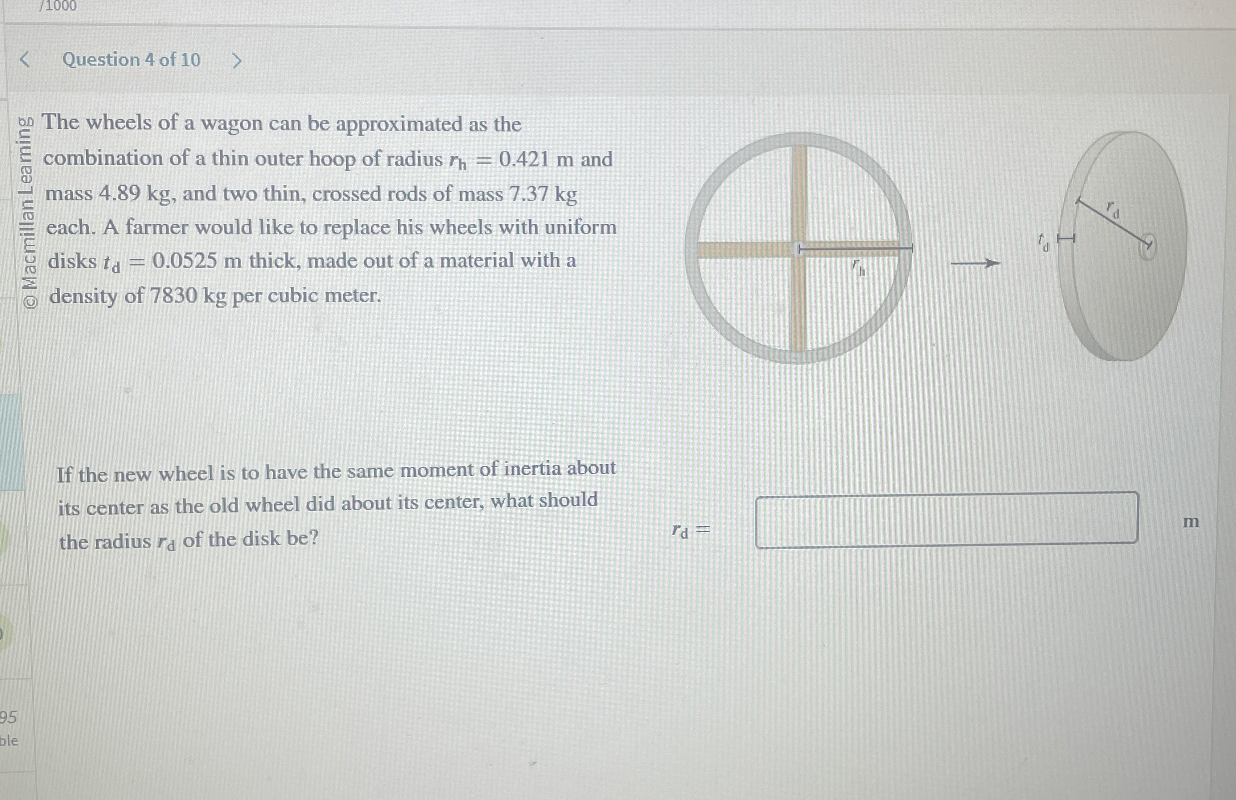 1 1 0 0 0 Question 4 of 1 0 The wheels of a wagon