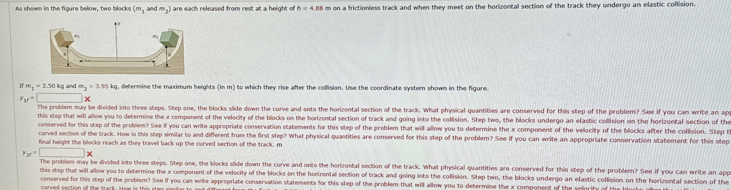 If m 1 = 2 . 5 0 k g and m 2 = 3 . 9 5 k g ,
