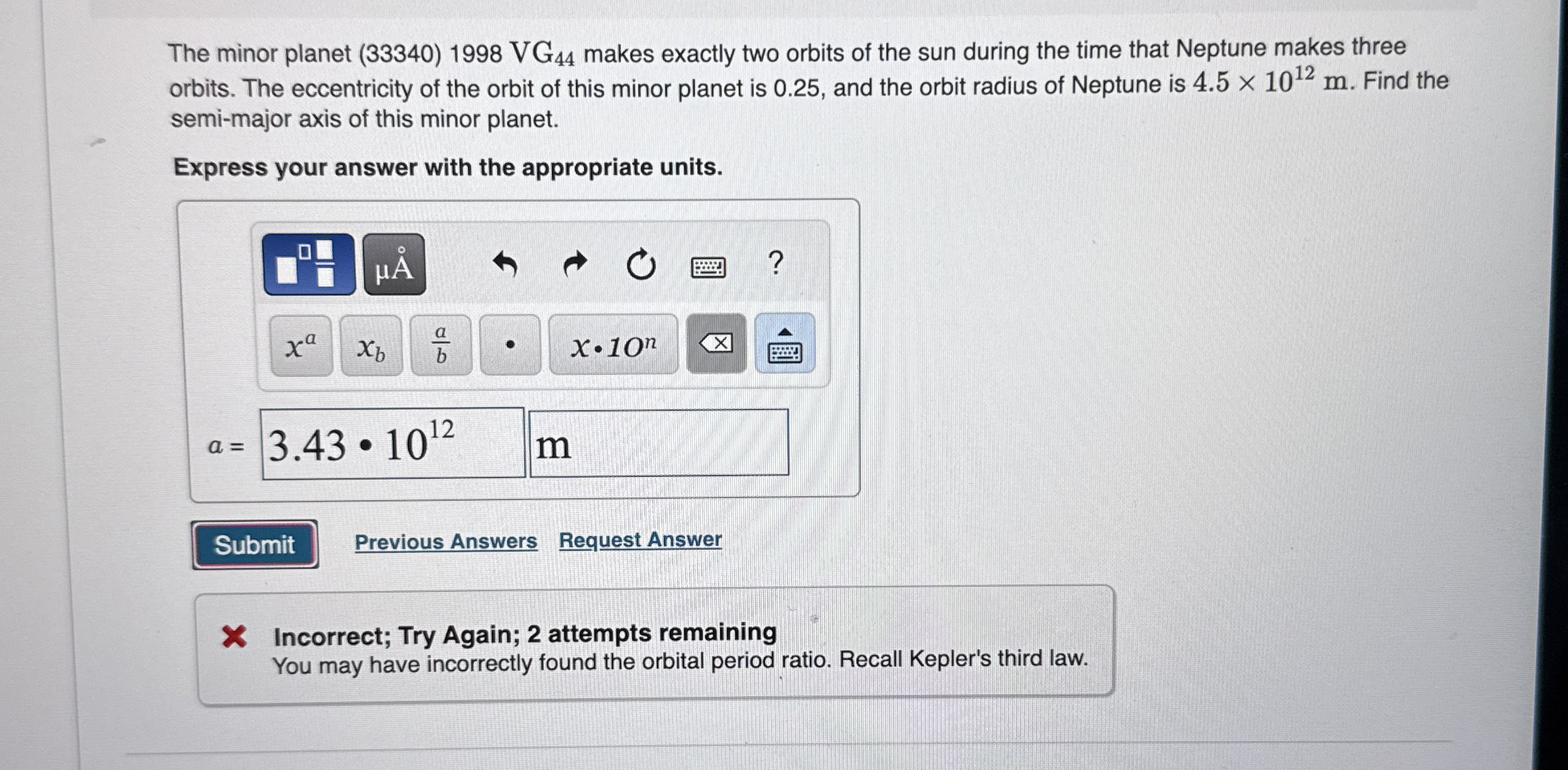 The minor planet ( 3 3 3 4 0 ) 1 9 9 8 V G 4 4