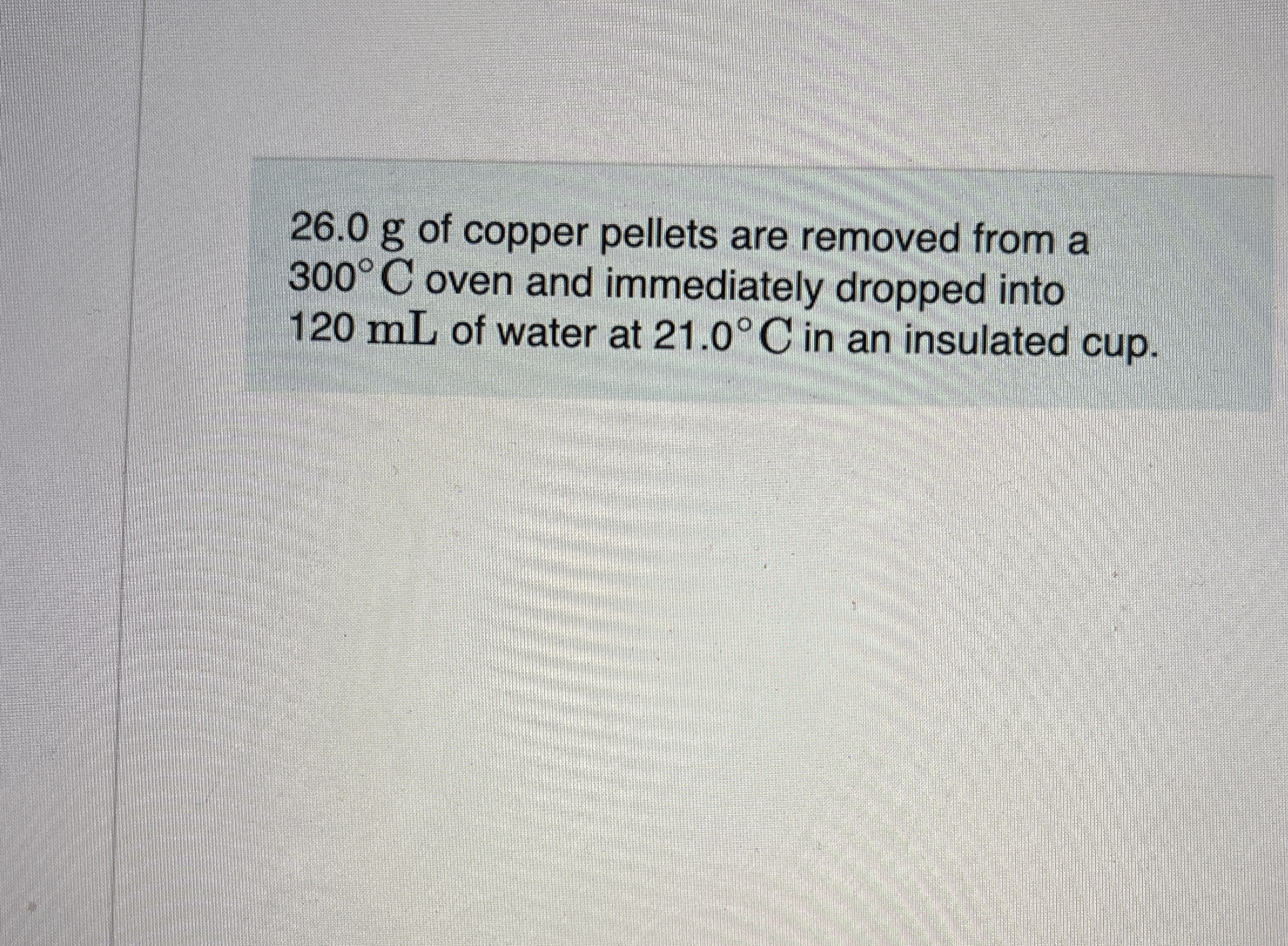 2 6 . 0 g of copper pellets are removed from a 3