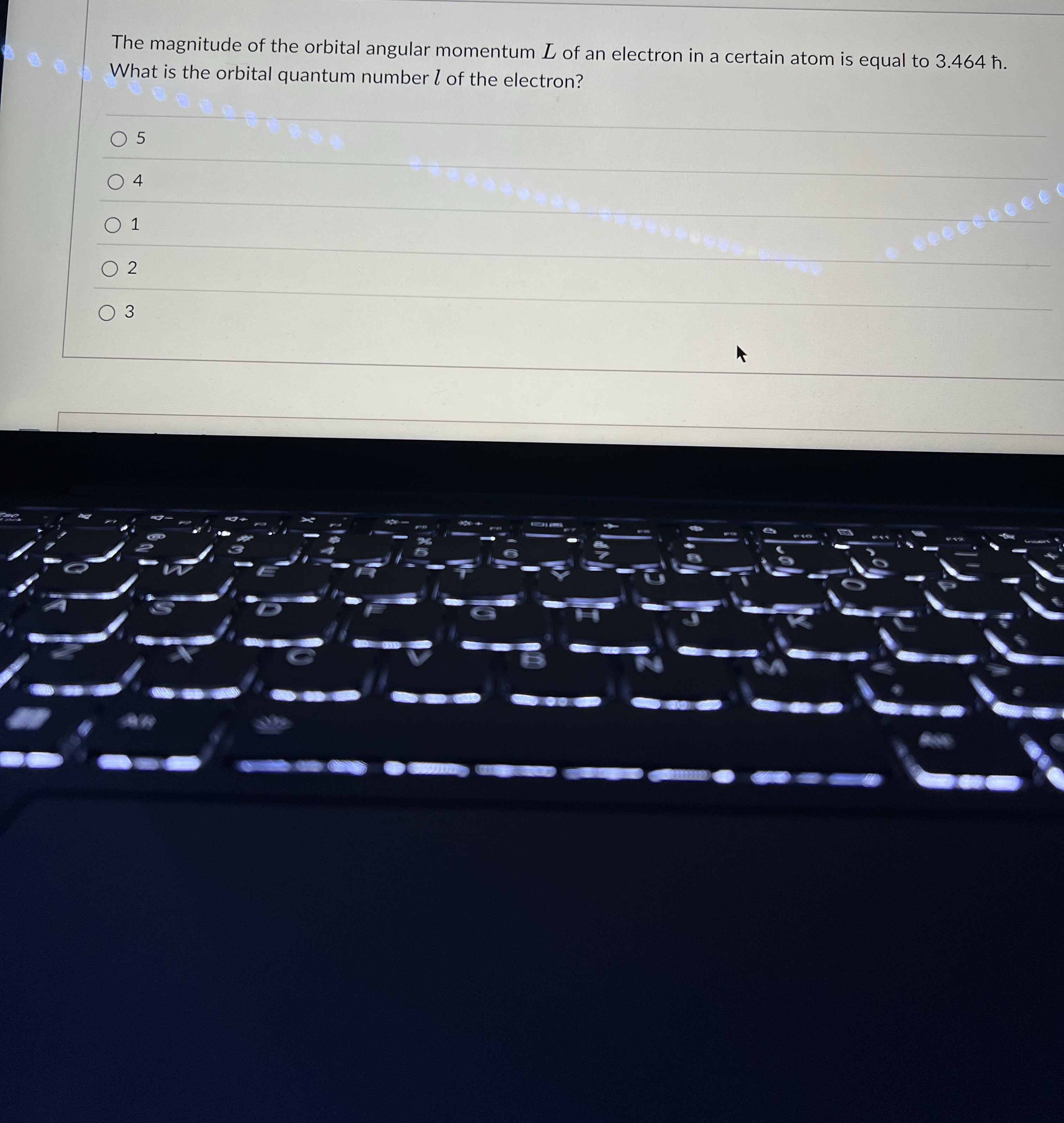 The magnitude of the orbital angular momentum L