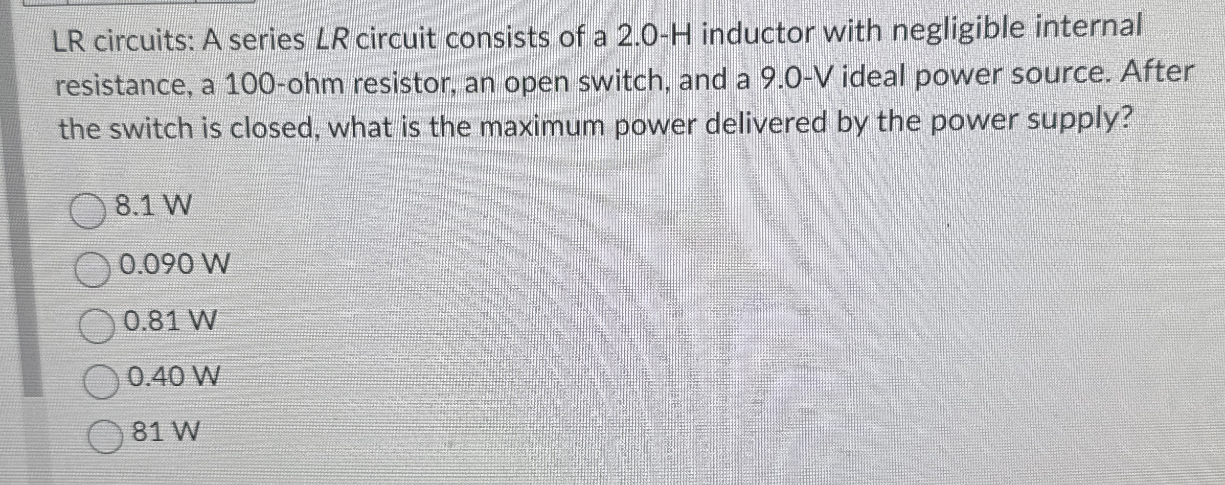 LR circuits: A series L R circuit consists of a 2