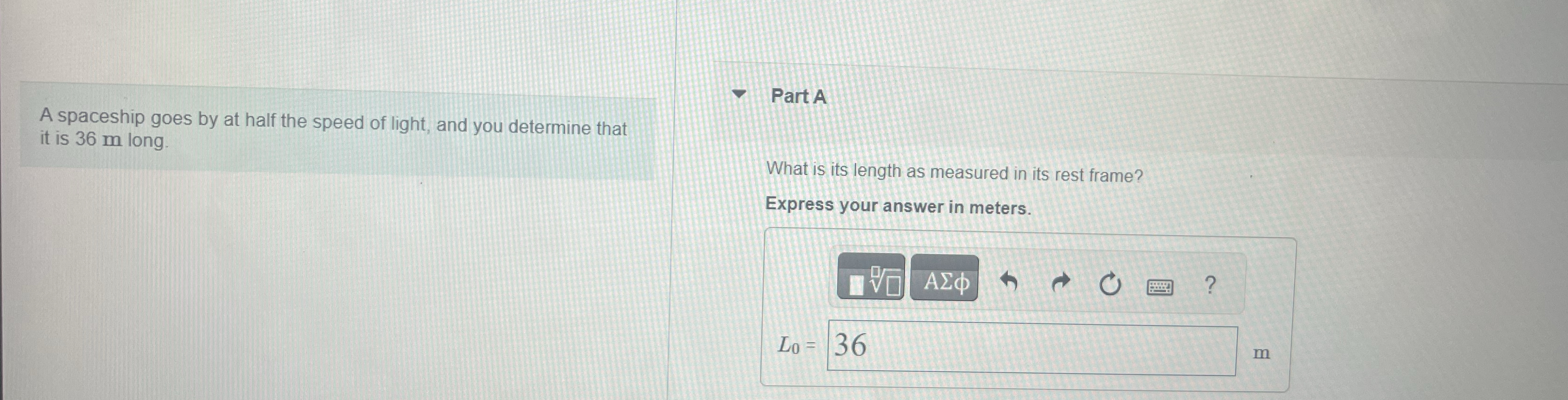 A spaceship goes by at half the speed of light,