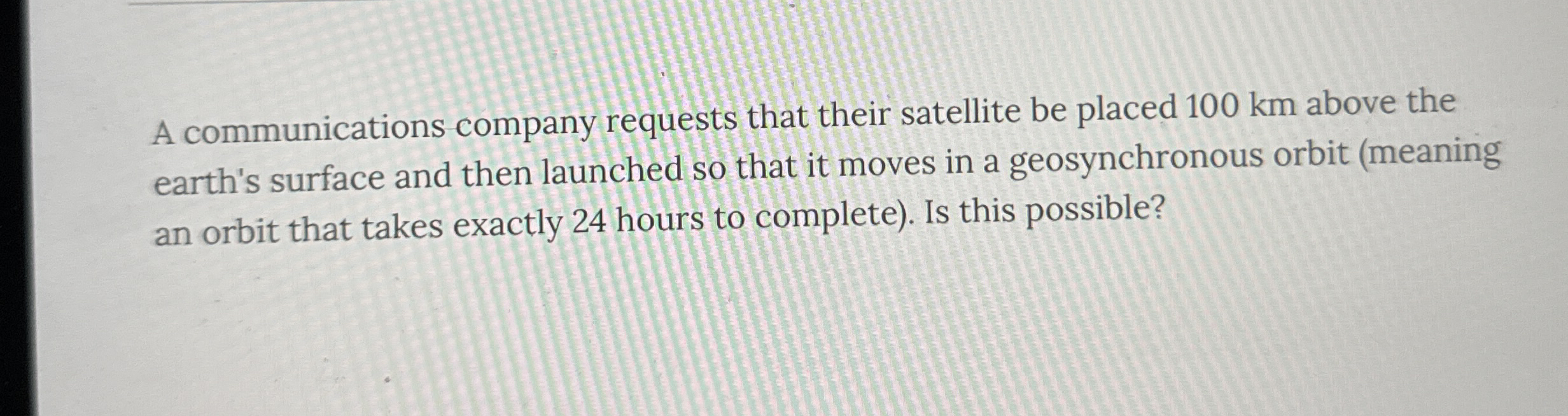 A communications company requests that their