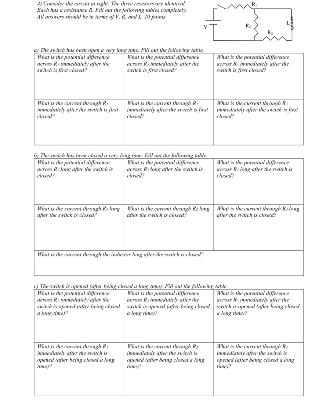Consider the circuit at right. The three