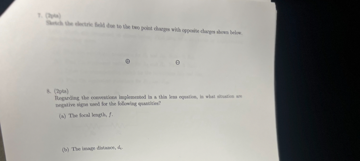 ( 2 y a ) shetch the electric field due to the