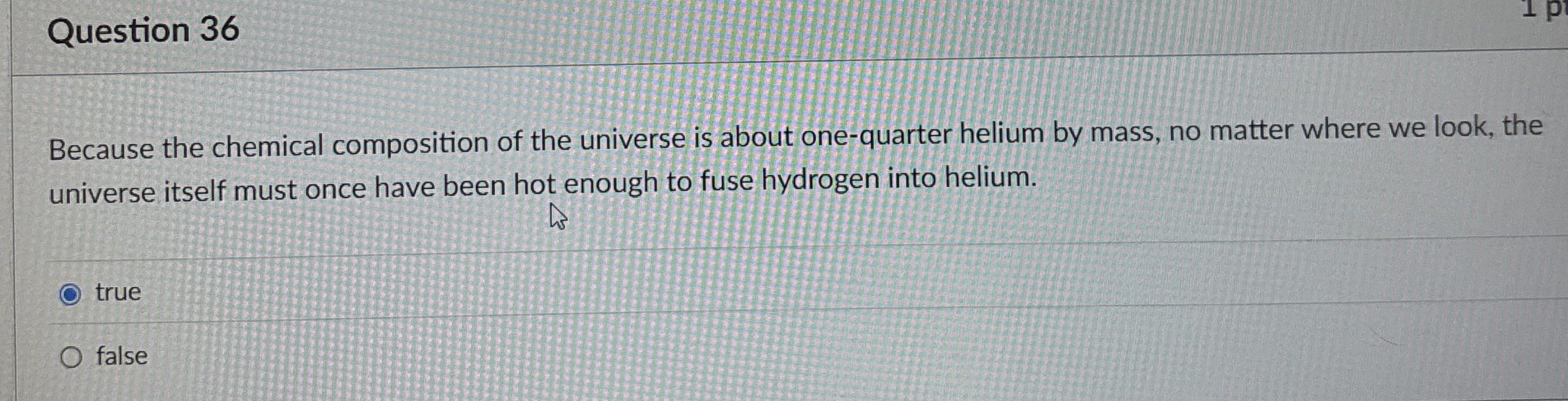 Question 3 6 Because the chemical composition of