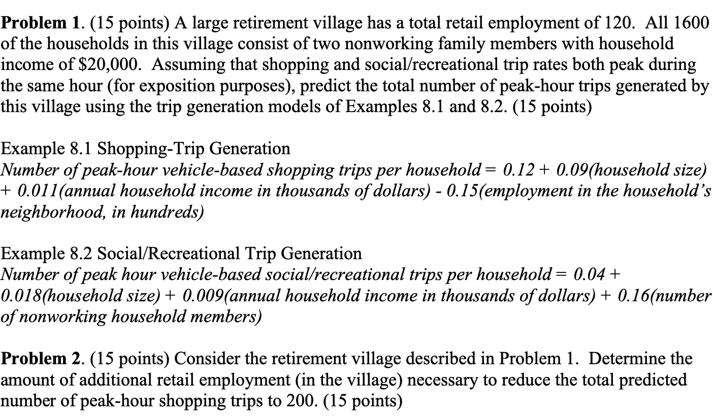 Problem 1 . ( 1 5 points ) A large retirement