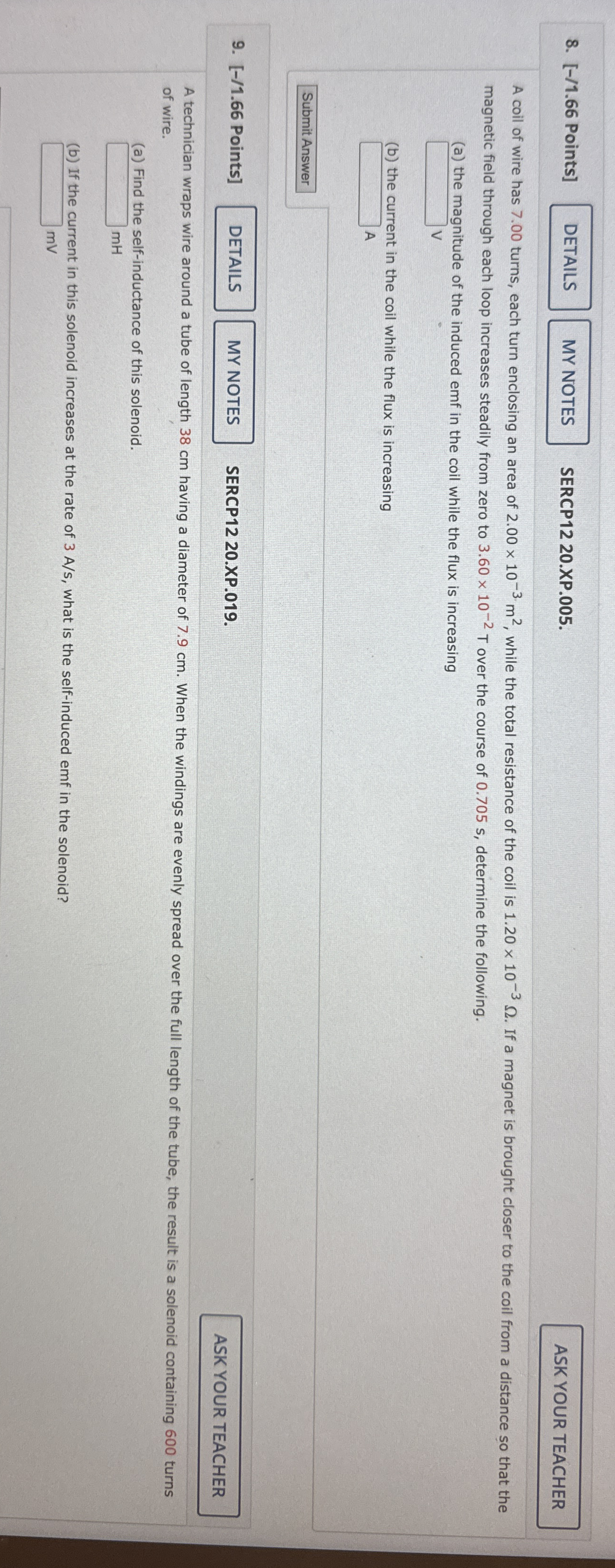 [ - / 1 . 6 6 Points ] SERCP 1 2 2 0 . XP . 0 0 5