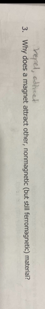 Why does a magnet attract other, nonmagnetic (