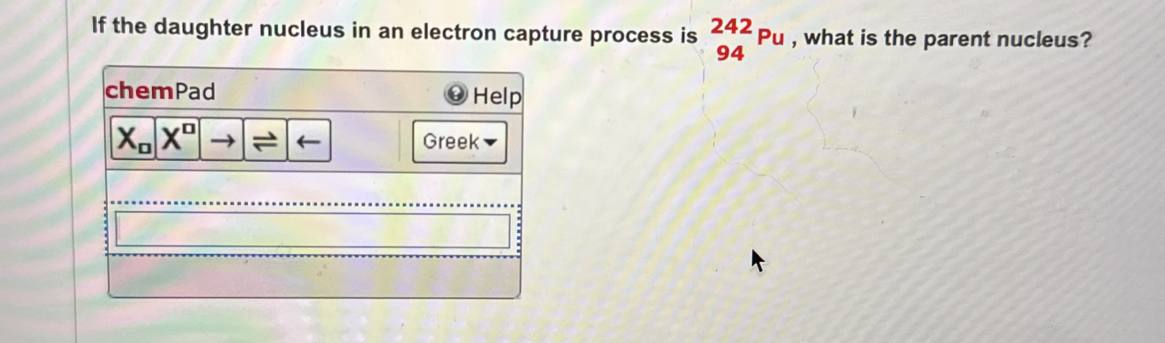 If the daughter nucleus in an electron capture