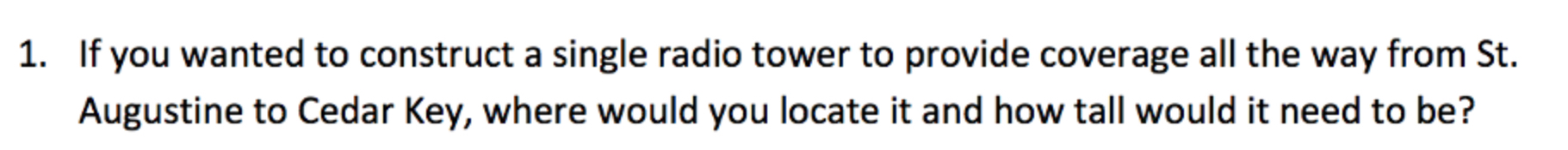 If you wanted to construct a single radio tower