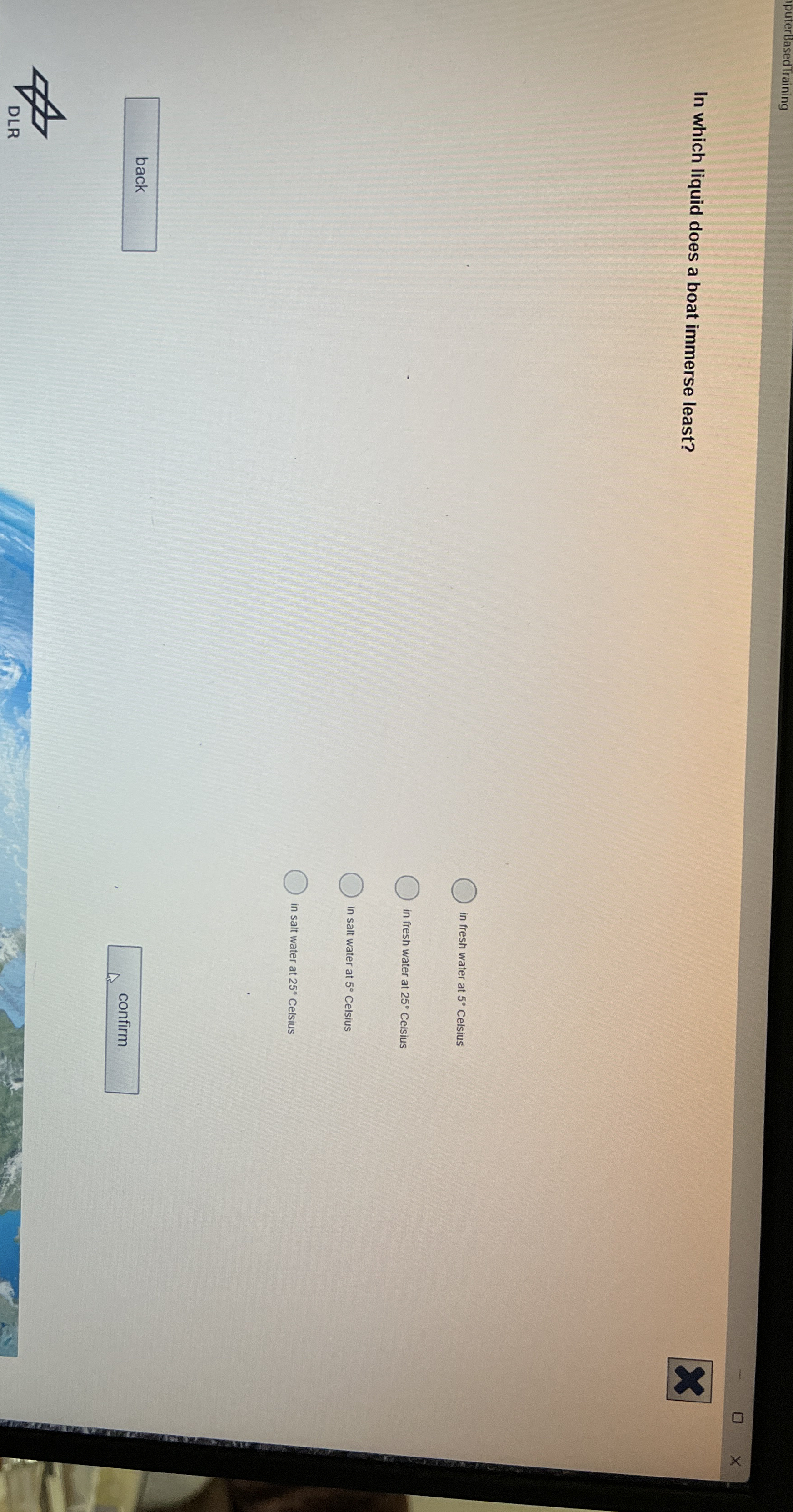 IputerBasedraining In which liquid does a boat