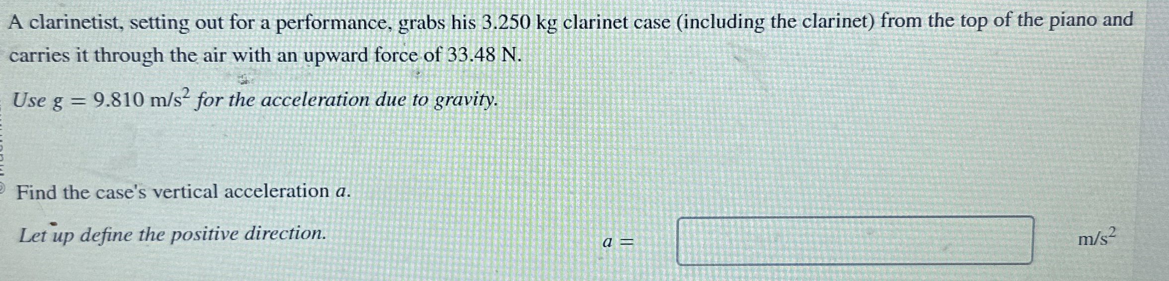 A clarinetist, setting out for a performance,