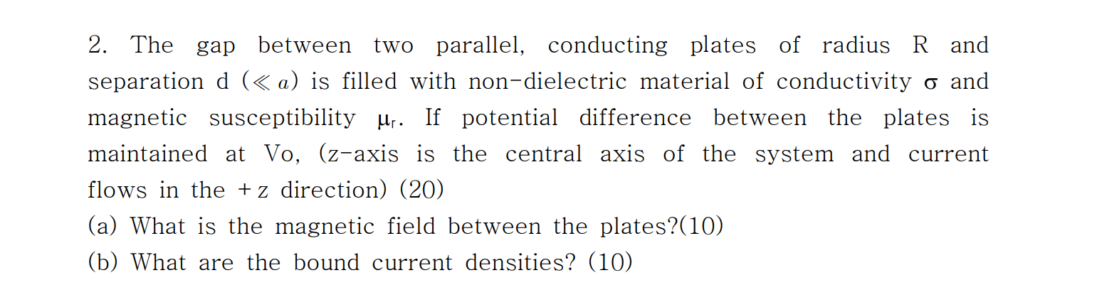 The gap between two parallel, conducting plates