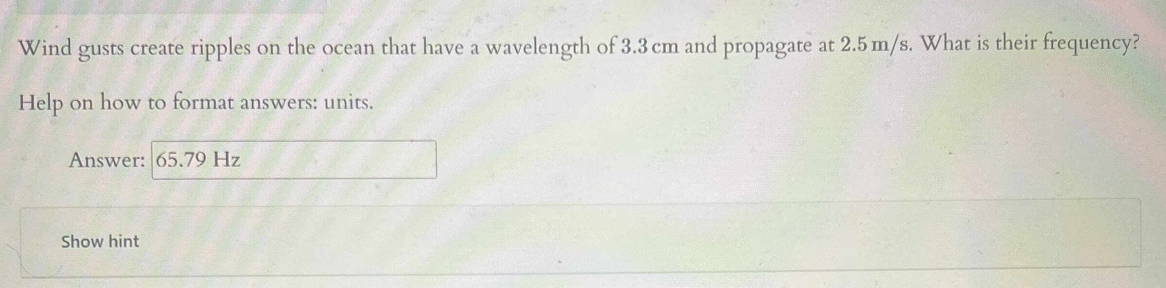 Wind gusts create ripples on the ocean that have