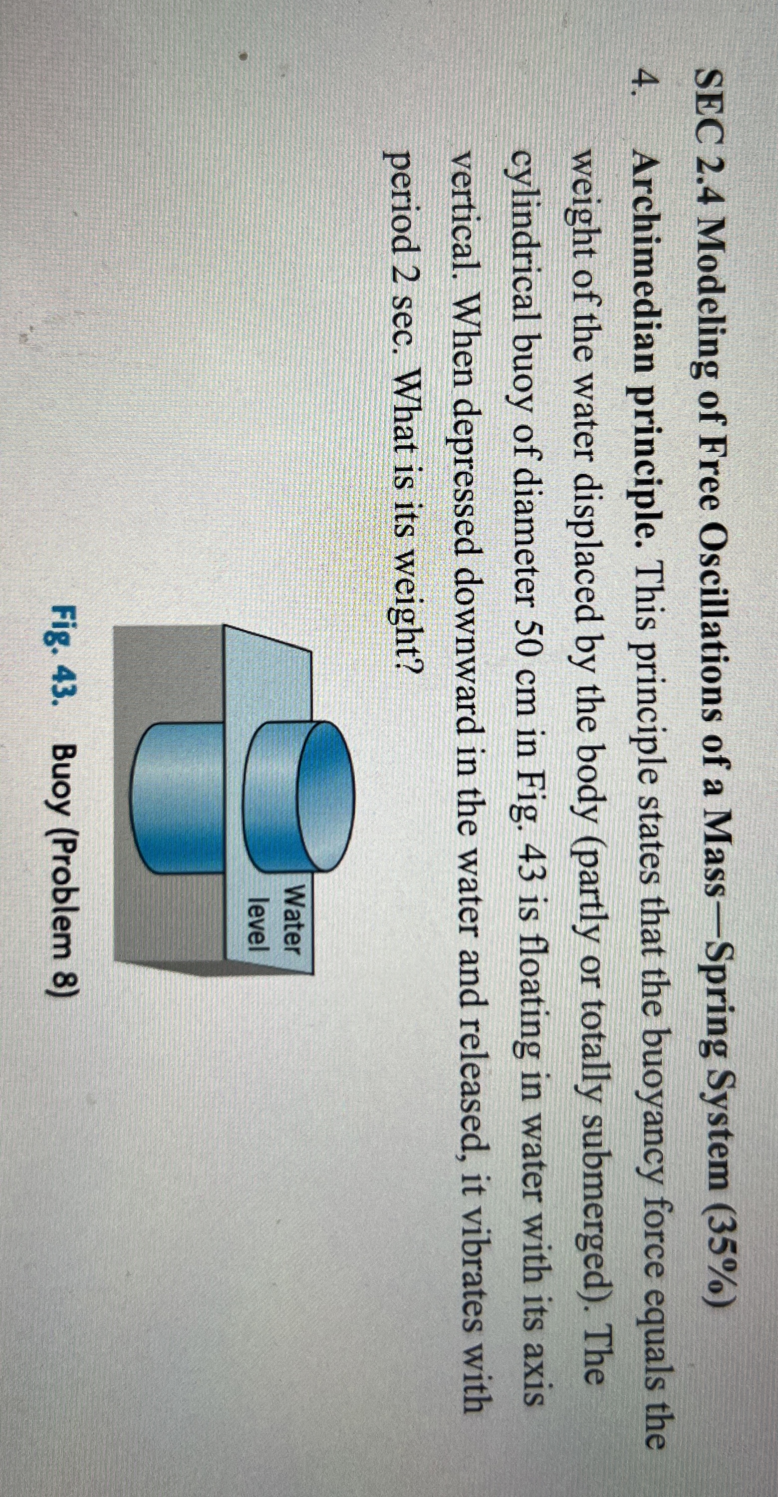 SEC 2 . 4 Modeling of Free Oscillations of a Mass