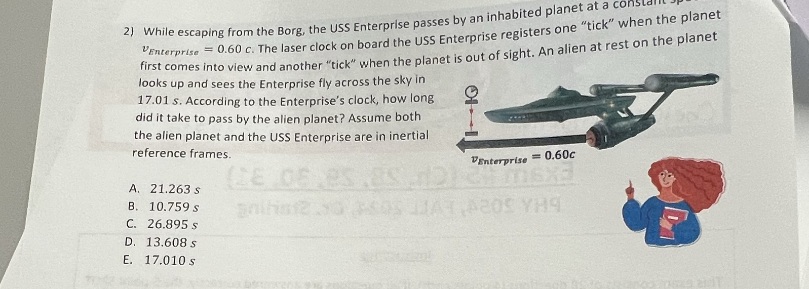 While escaping from the Borg, the USS Enterprise