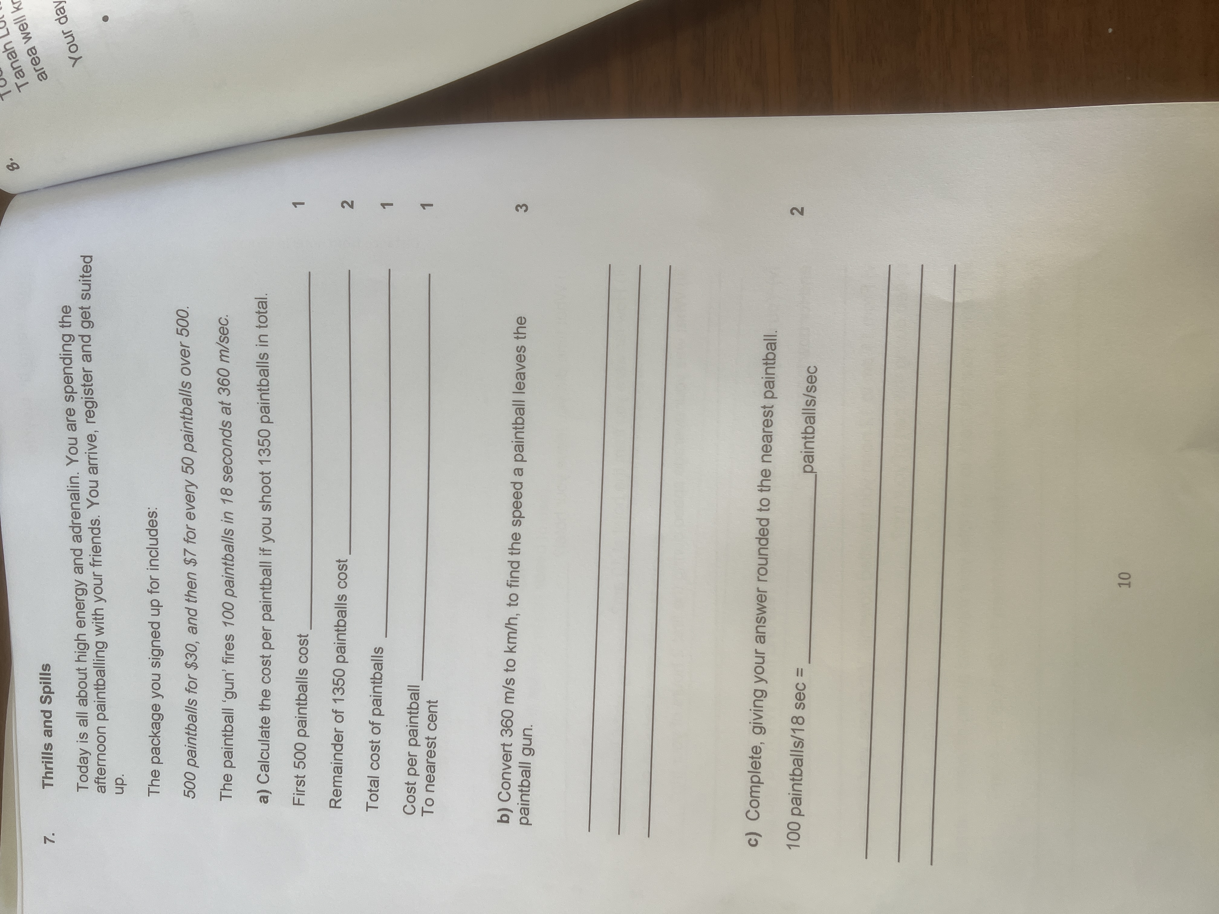 Thrills and Spills Today is all about high energy