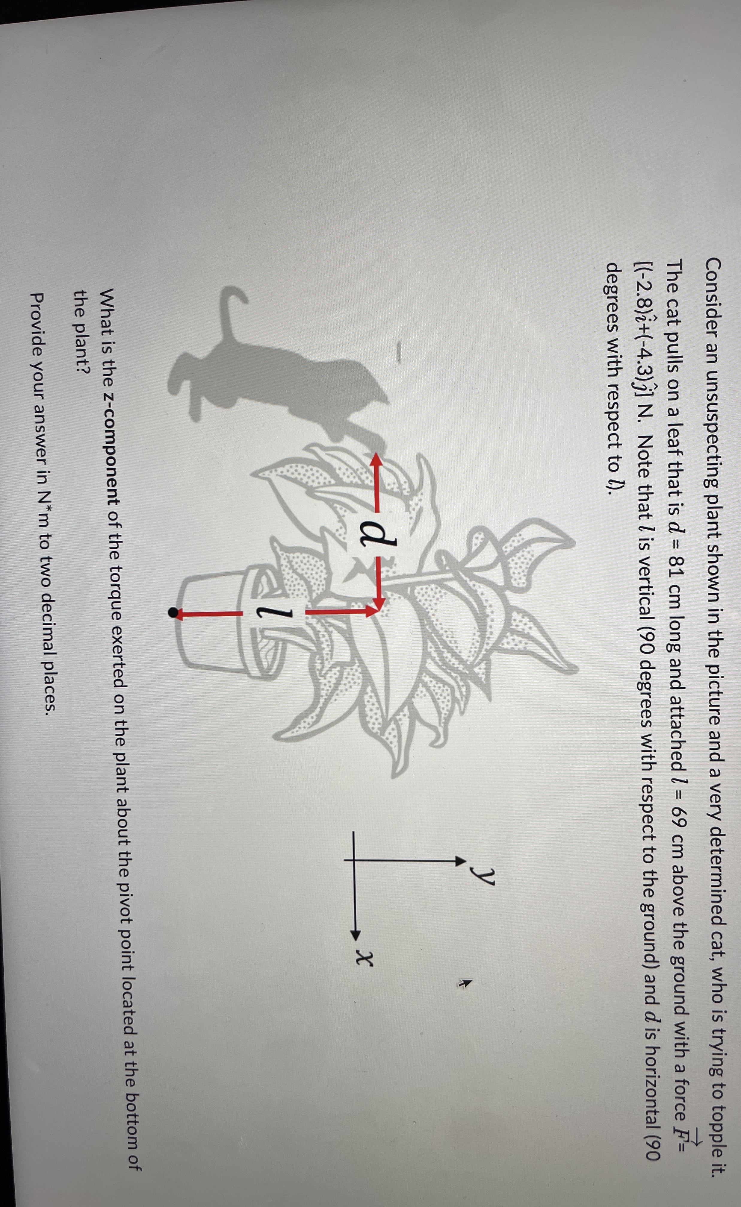 Consider an unsuspecting plant shown in the