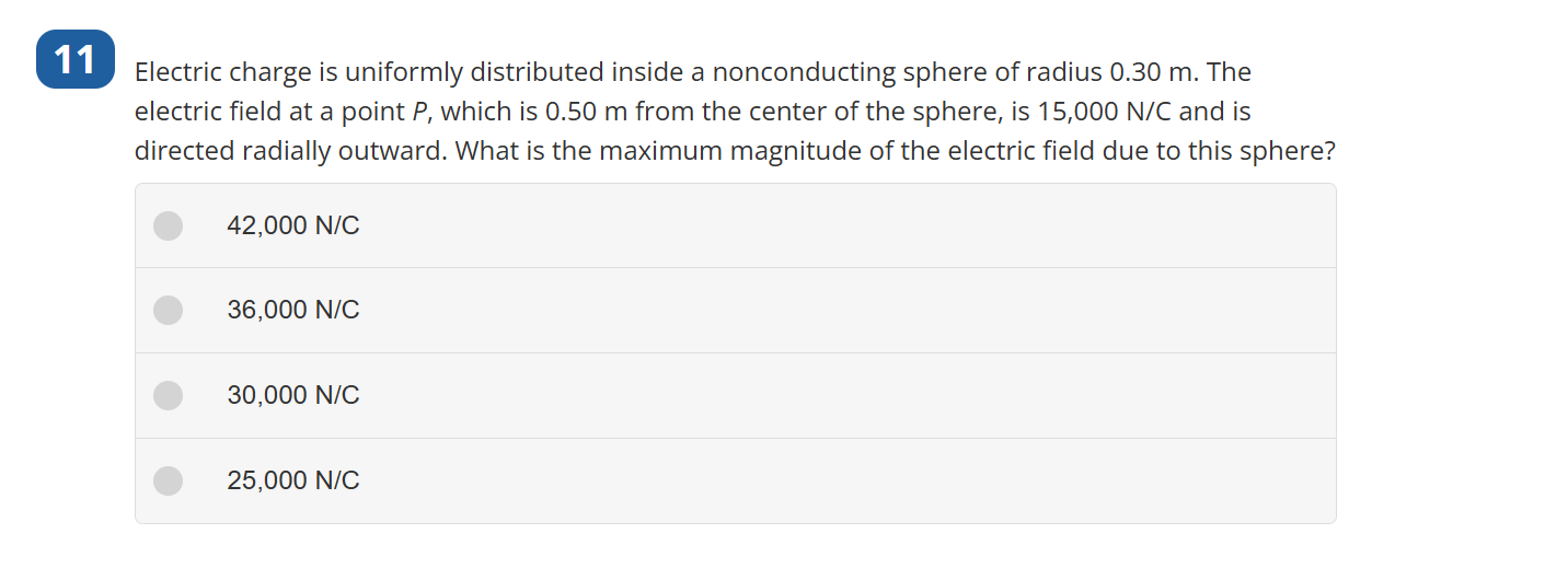 1 1 Electric charge is uniformly distributed